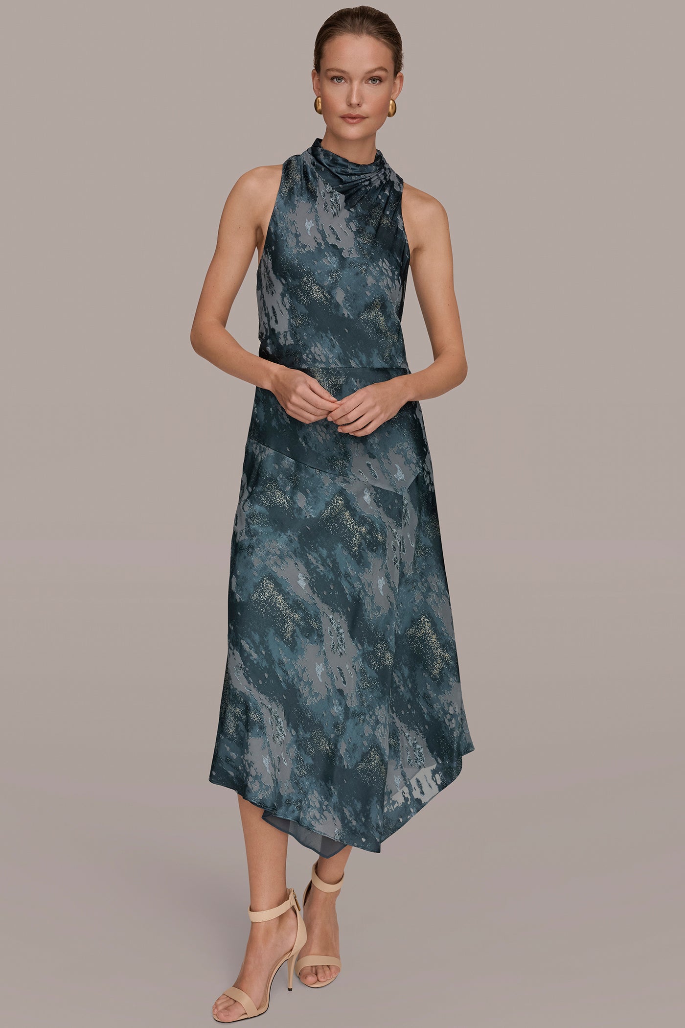 SLEEVELESS METALLIC BURNOUT DRESS VIEW 8 | All Products