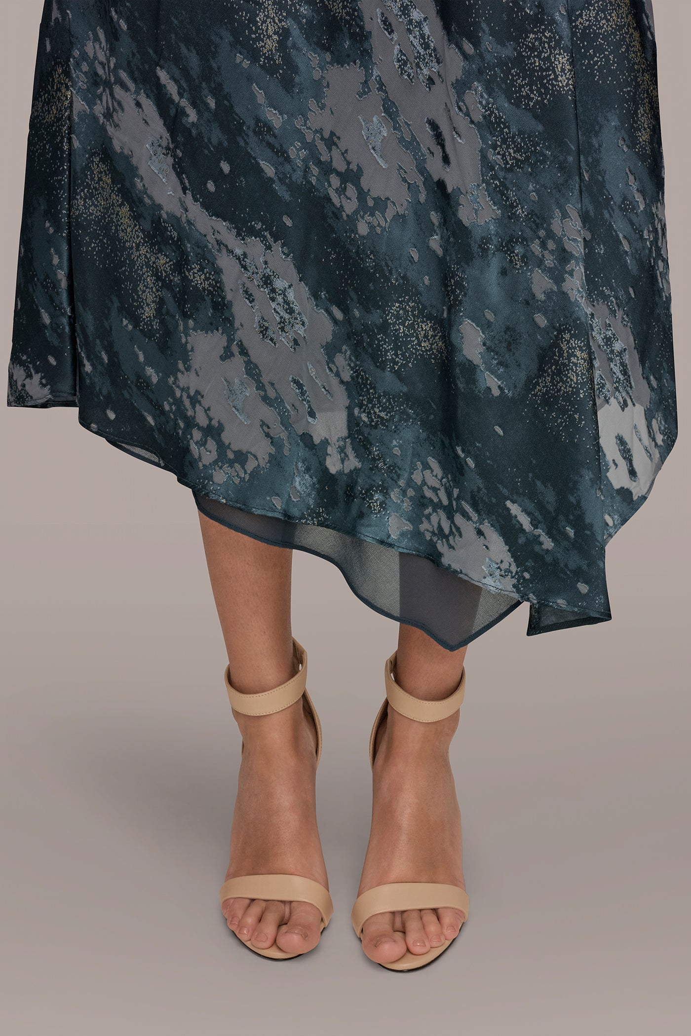 SLEEVELESS METALLIC BURNOUT DRESS VIEW 5 | All Products