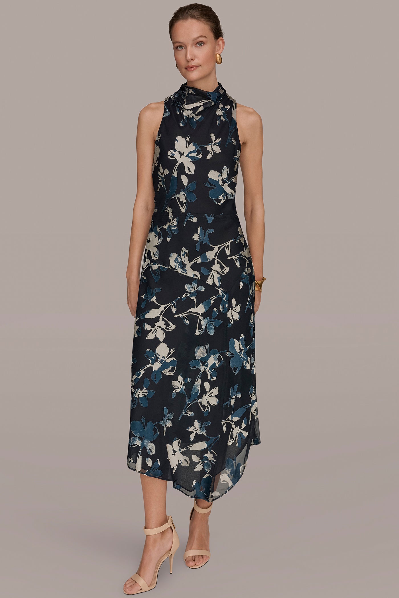 Burnout High Neck Dress | A-Line Dress | Donna Karan Burnout High Neck Dress | A-Line Dress | Donna Karan