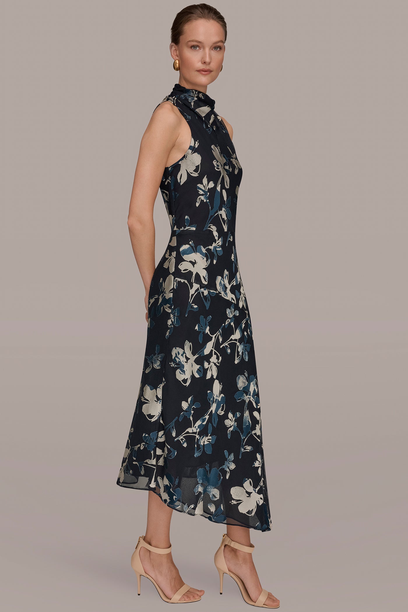 BURNOUT HIGH-NECK DRESS VIEW 3