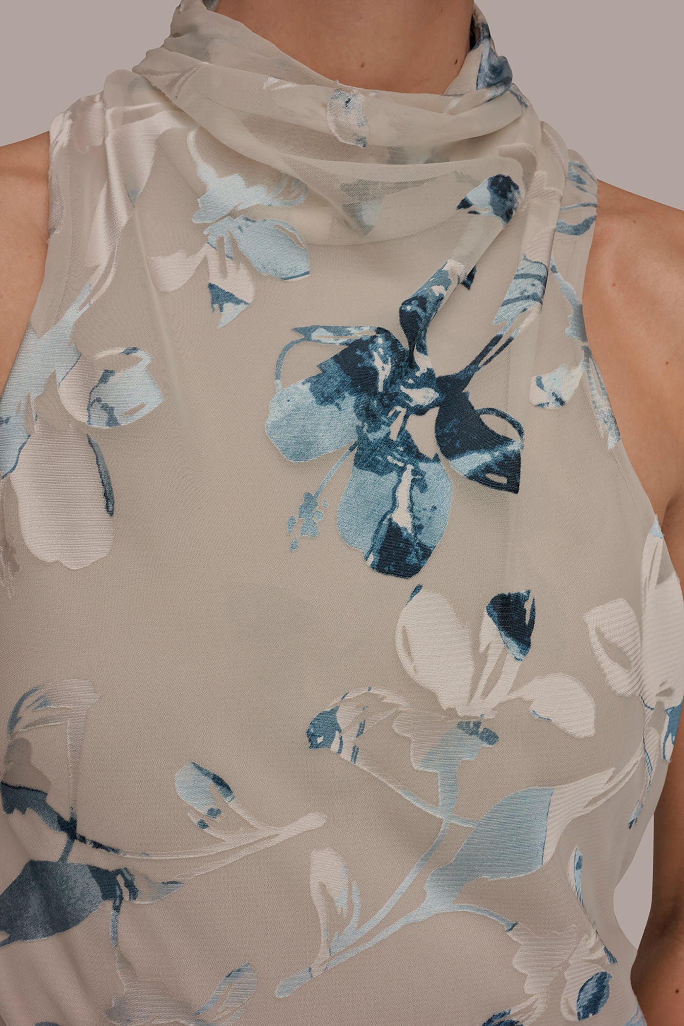 FLORAL BURNOUT MIDI A-LINE DRESS VIEW 5 | New clothing