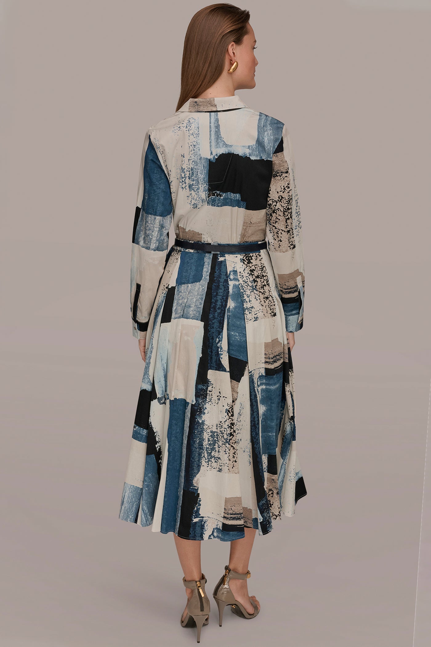 LONG SLEEVE BUTTON FRONT DRESS | View 2 | New Arrivals