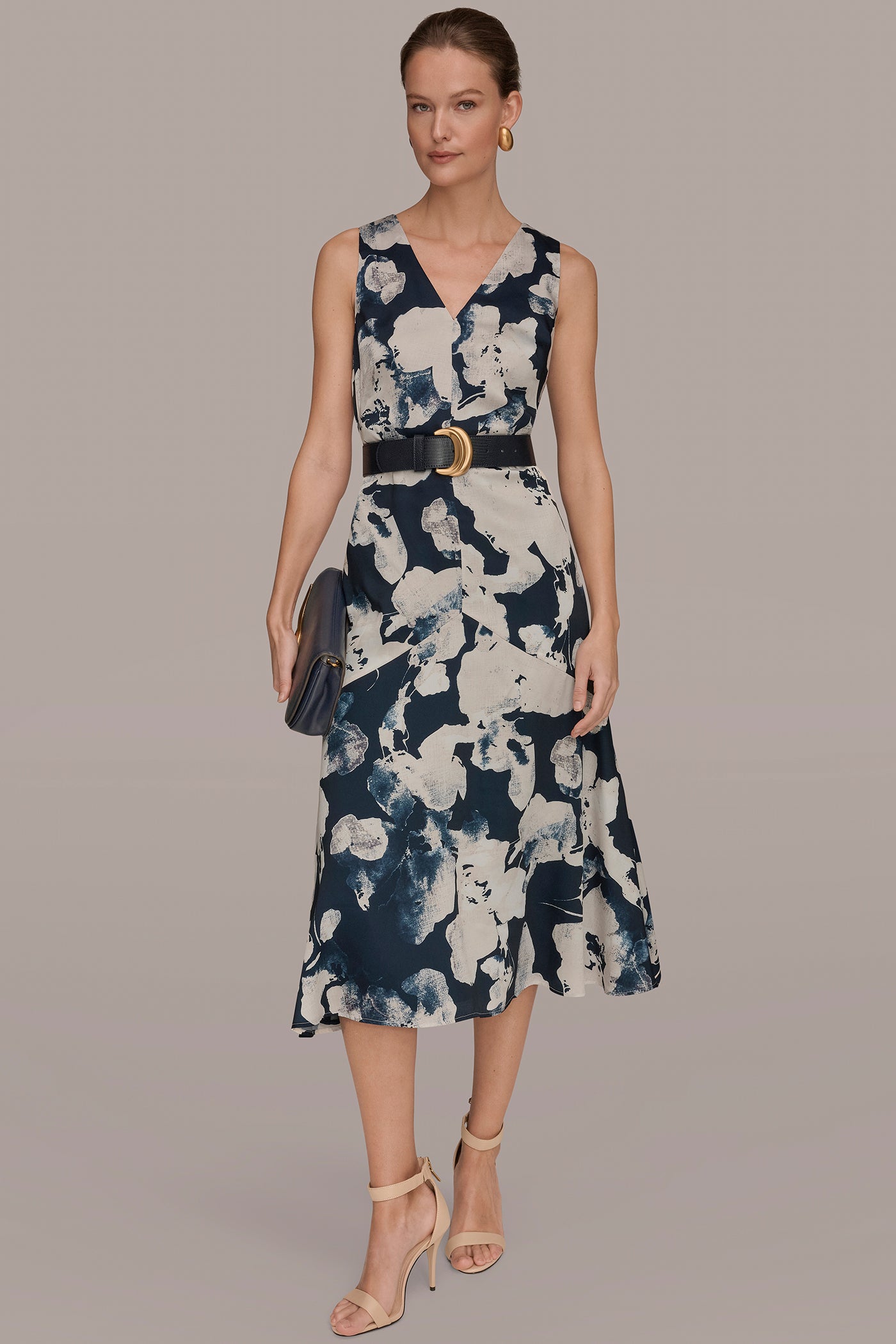 donna karan women's embroidered jewel-neck dress Donna Karan Donna Karan Embroidered Jewel-neck Dress
