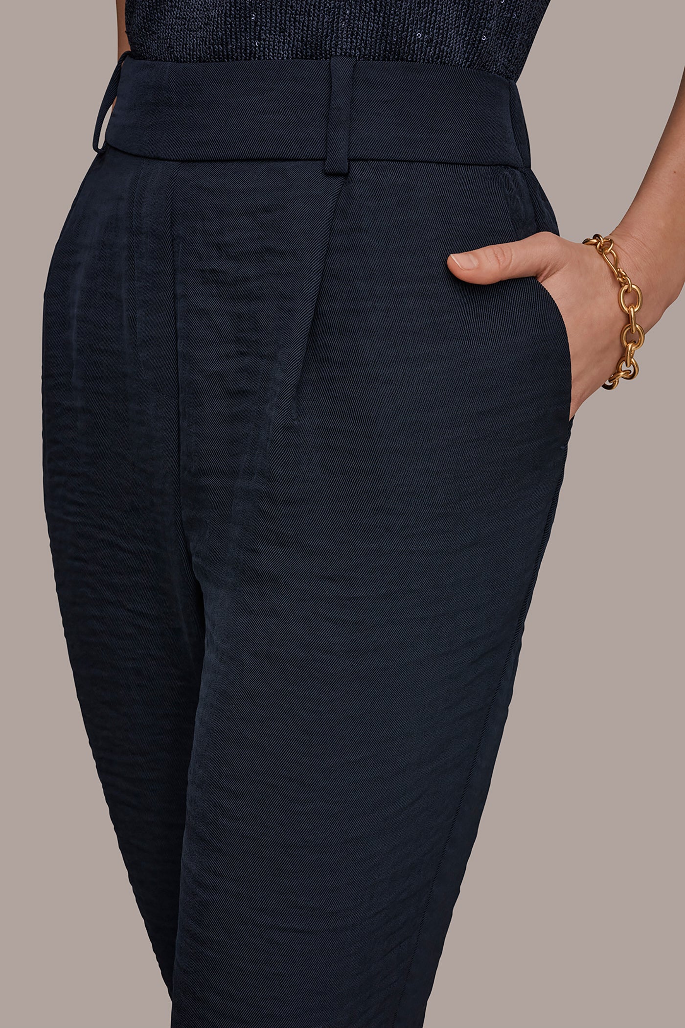 PLEATED STRAIGHT PANT VIEW 4 | New Arrivals