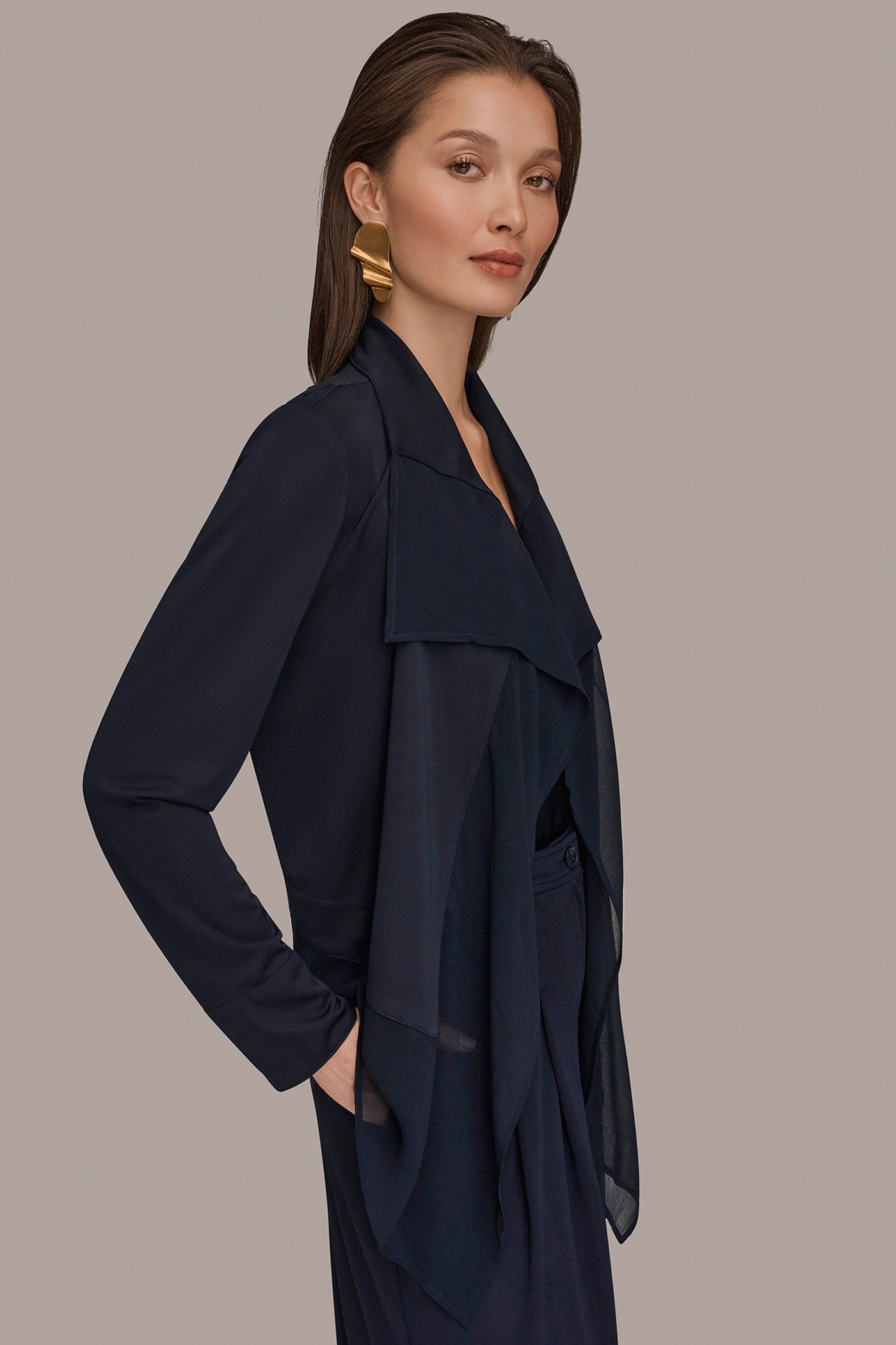 RUFFLE-FRONT JACKET VIEW 3 | New clothing