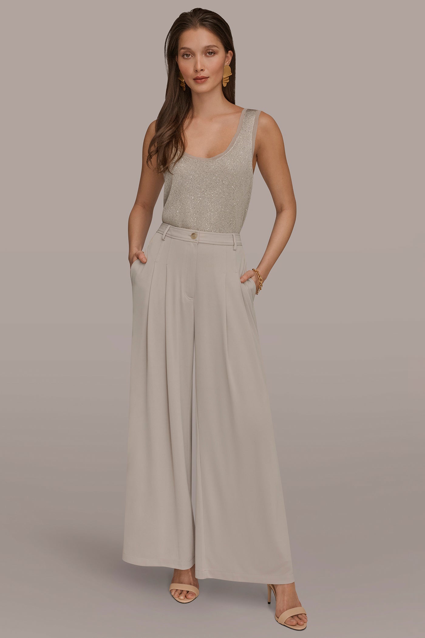 PLEATED KNIT PANT VIEW 5 | Suits and Separates