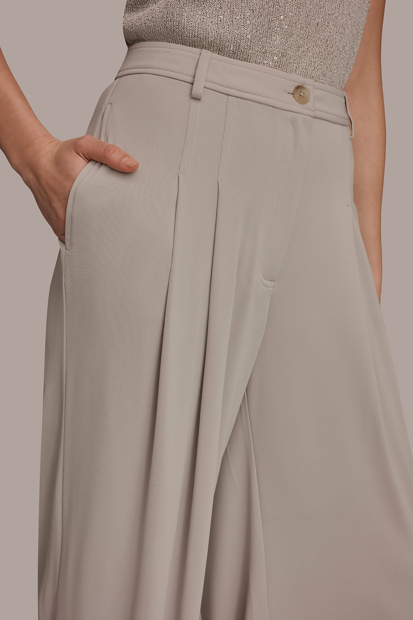 PLEATED KNIT PANT VIEW 4 | Suits and Separates