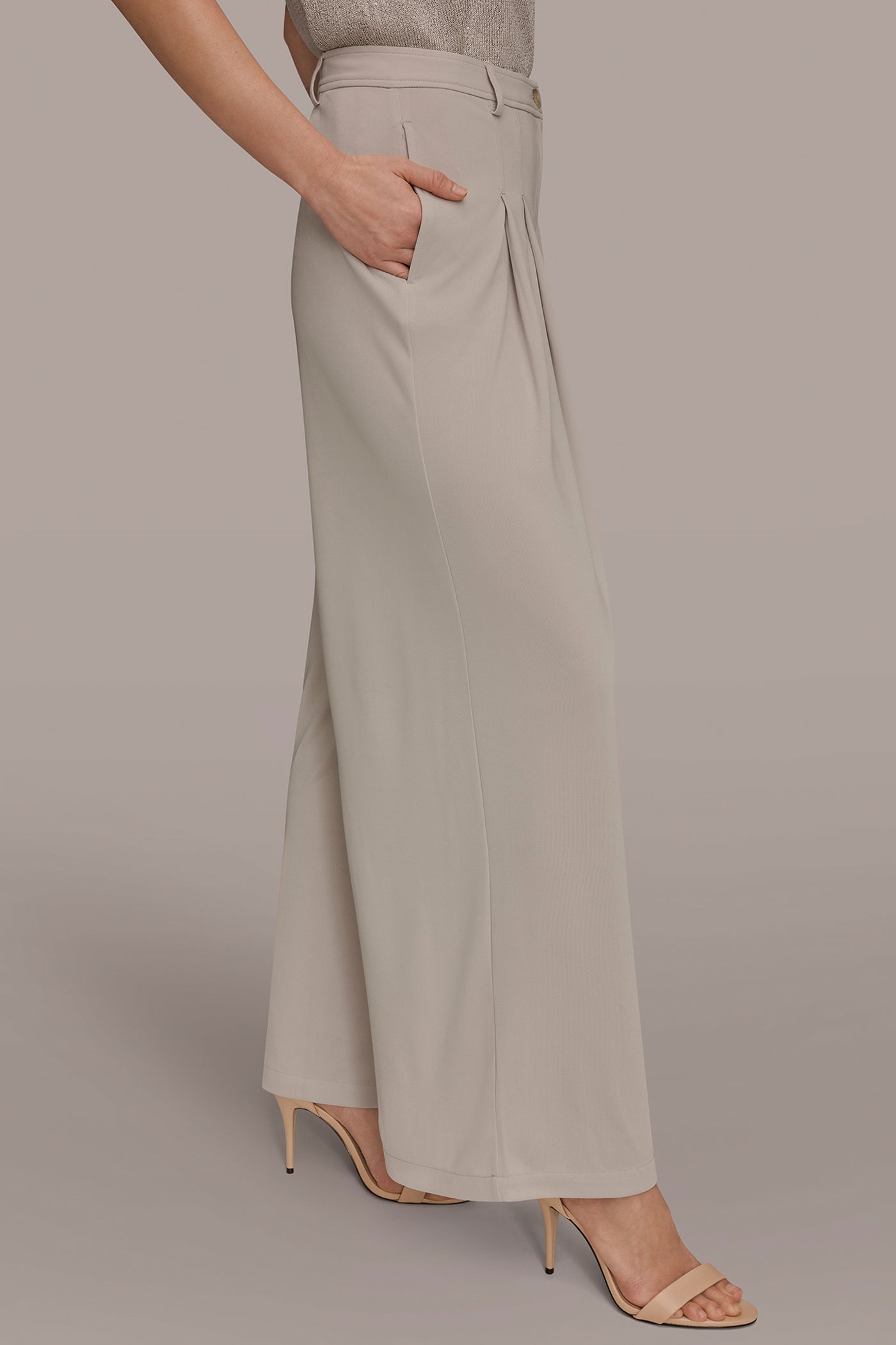 PLEATED KNIT PANT VIEW 3 | Suits and Separates