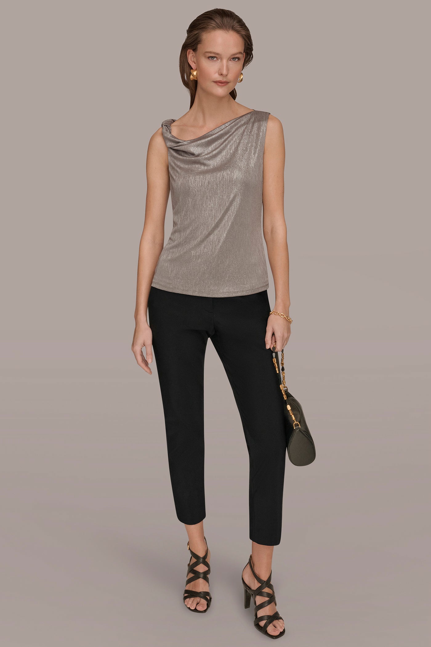 METALLIC ONE-SHOULDER TOP VIEW 6 | New clothing
