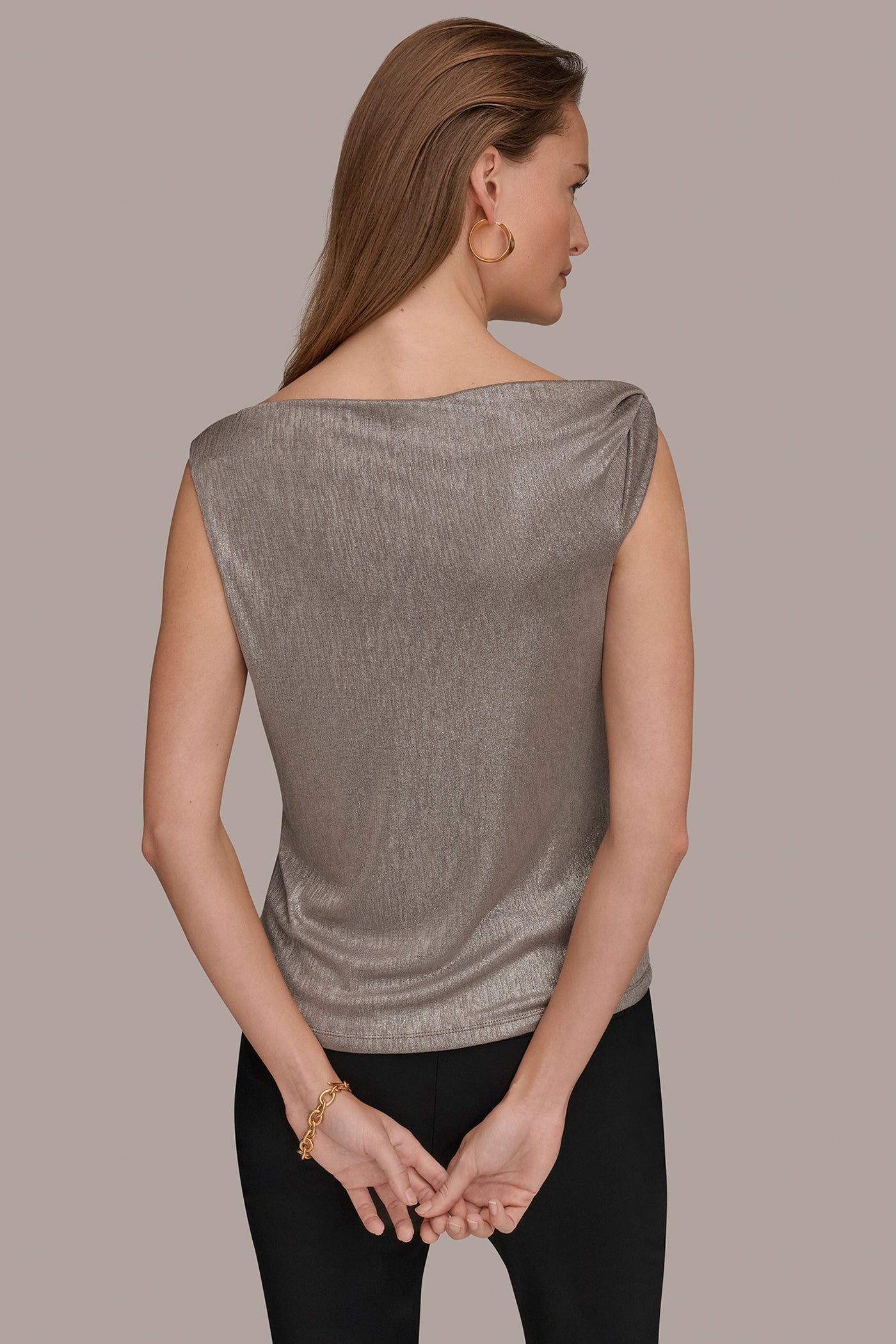 METALLIC ONE-SHOULDER TOP | View 2 | New clothing