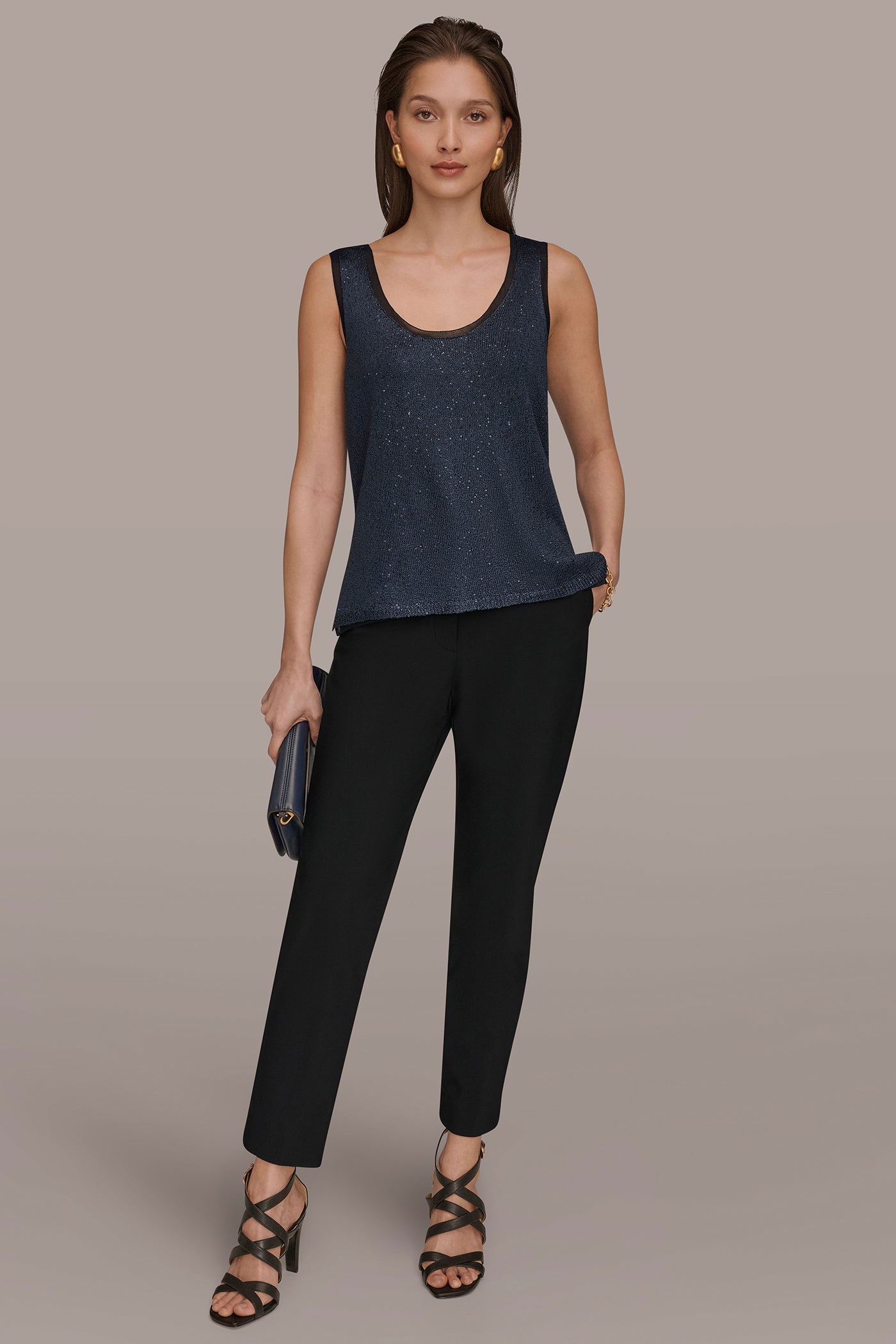 SCOOP-NECK SEQUIN SHELL TOP VIEW 6 | New clothing