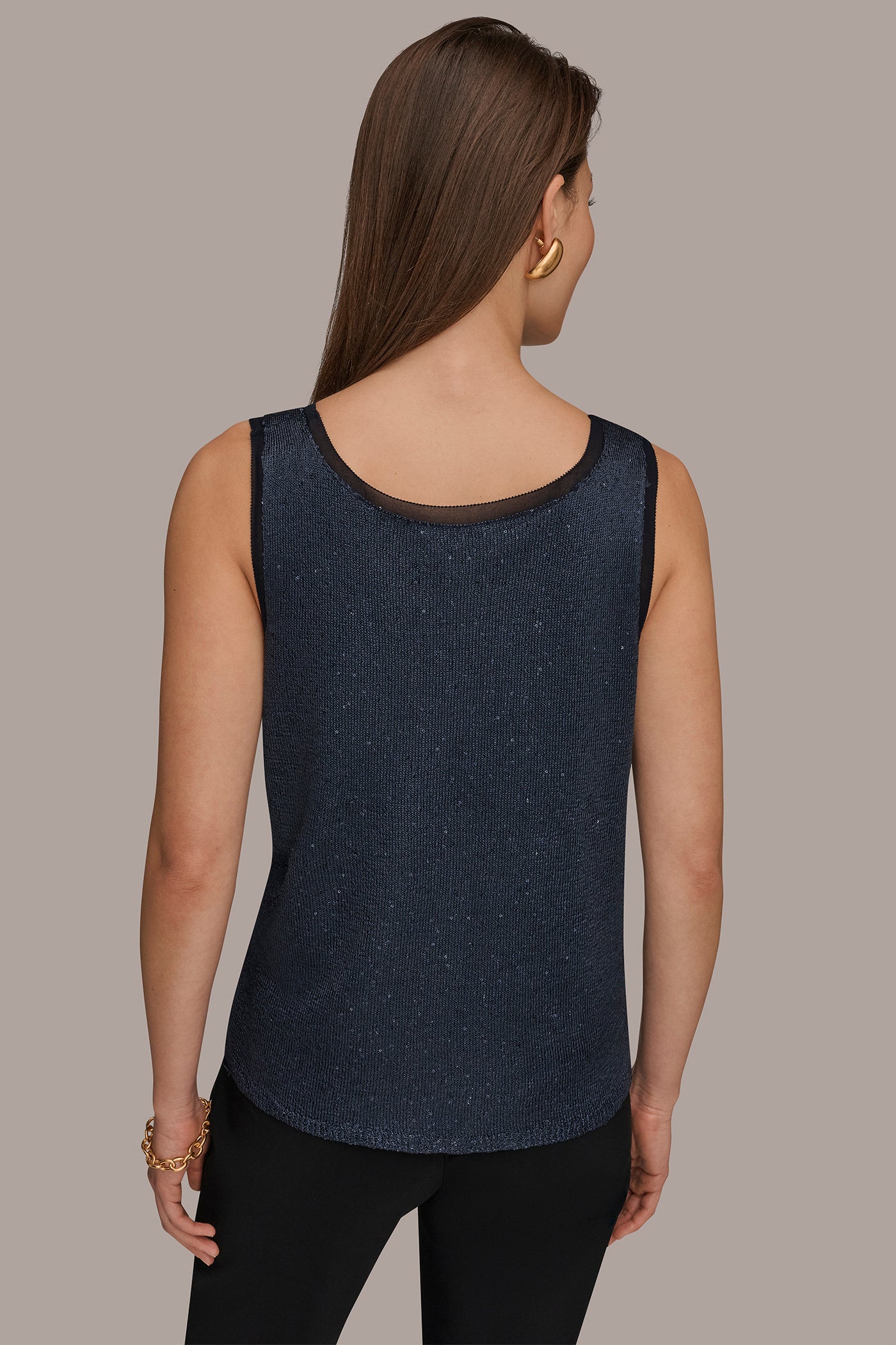 SCOOP-NECK SEQUIN SHELL TOP | View 2 | New clothing