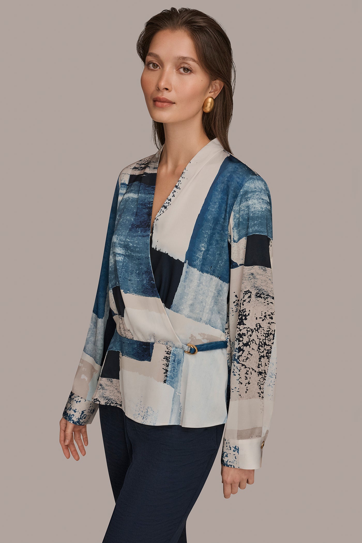 FAUX WRAP BLOUSE VIEW 3 | Tops