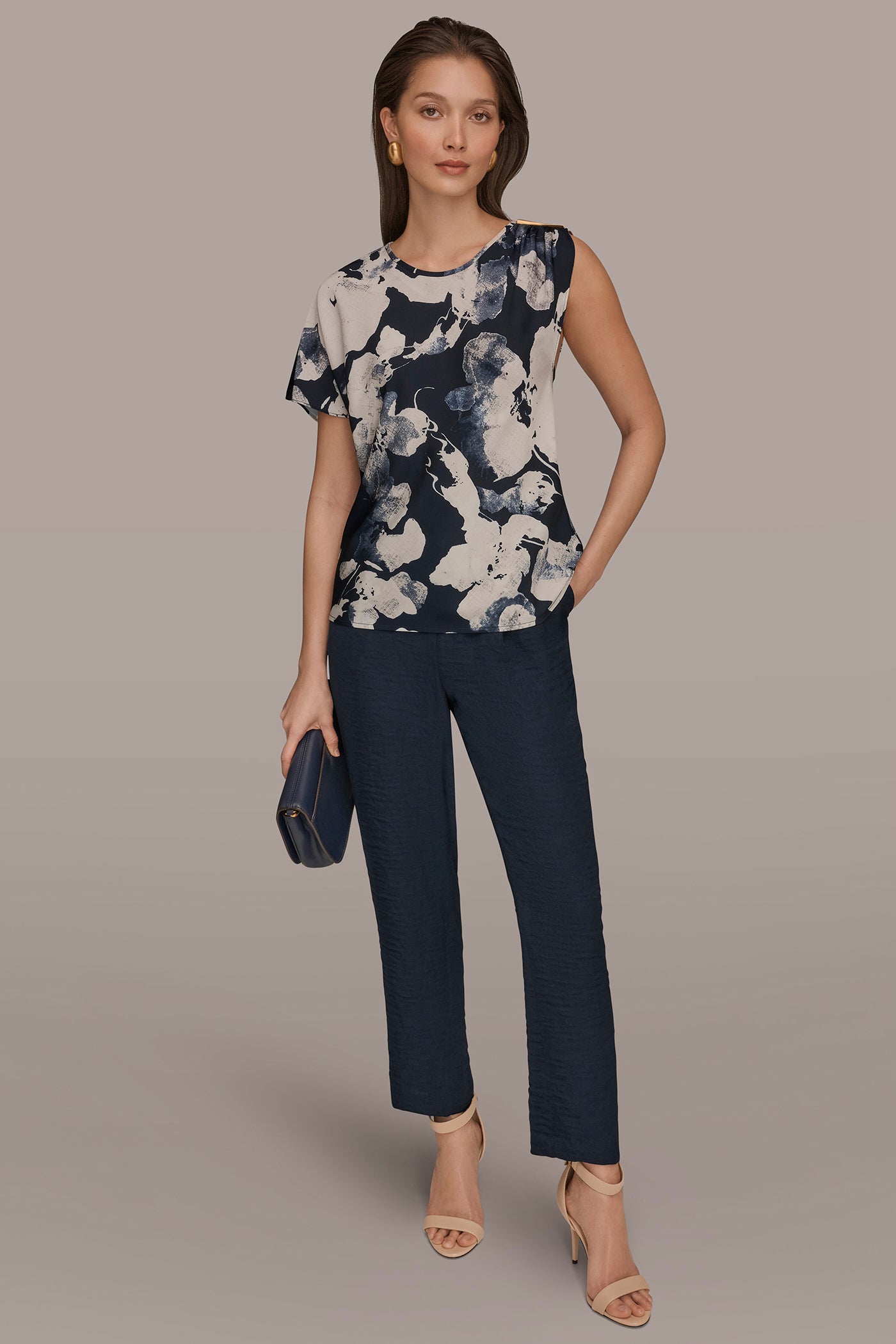 ASYMMETRICAL SHOULDER BLOUSE VIEW 5 | Tops