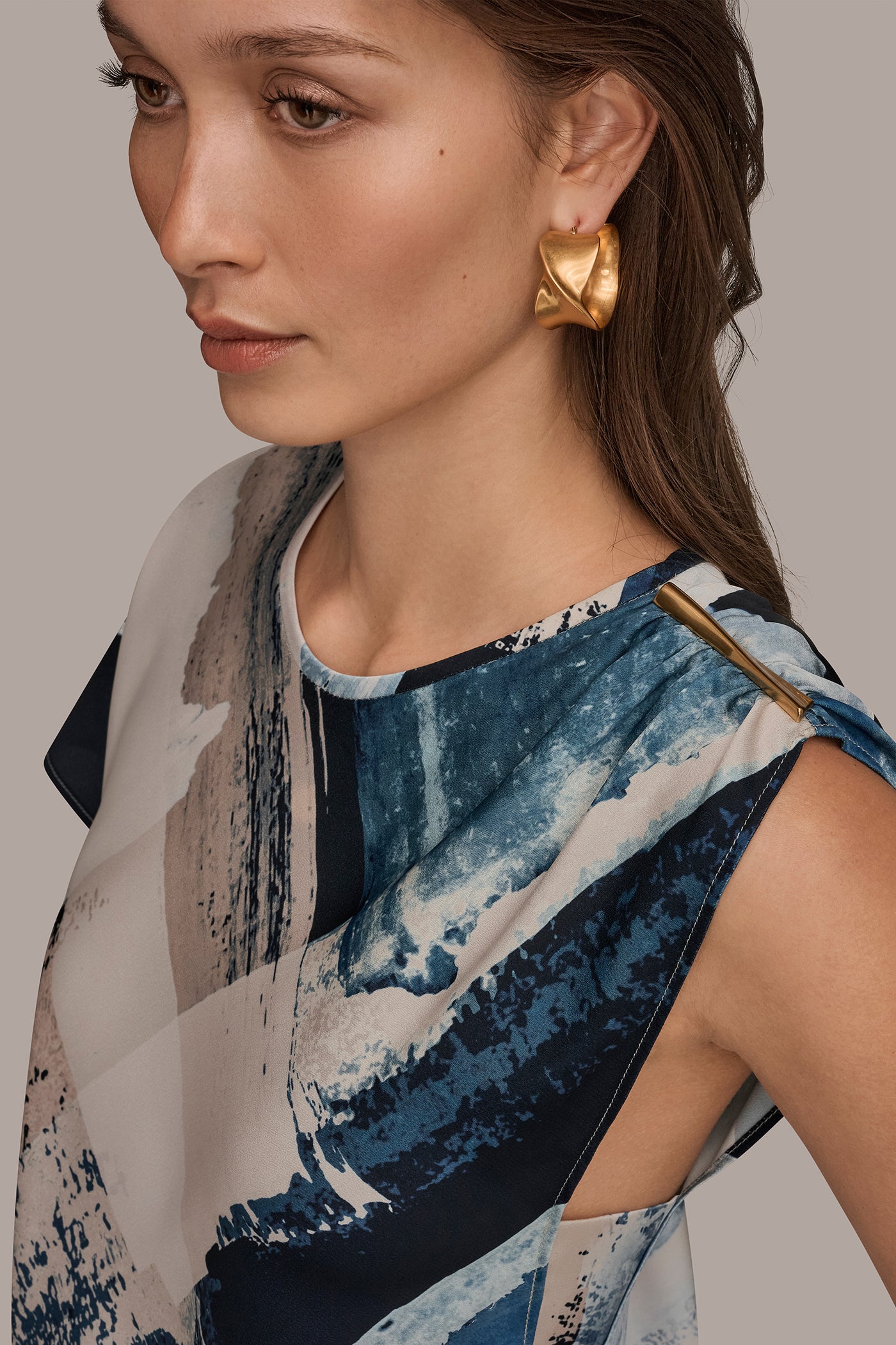 ASYMMETRICAL SHOULDER BLOUSE VIEW 4 | Tops