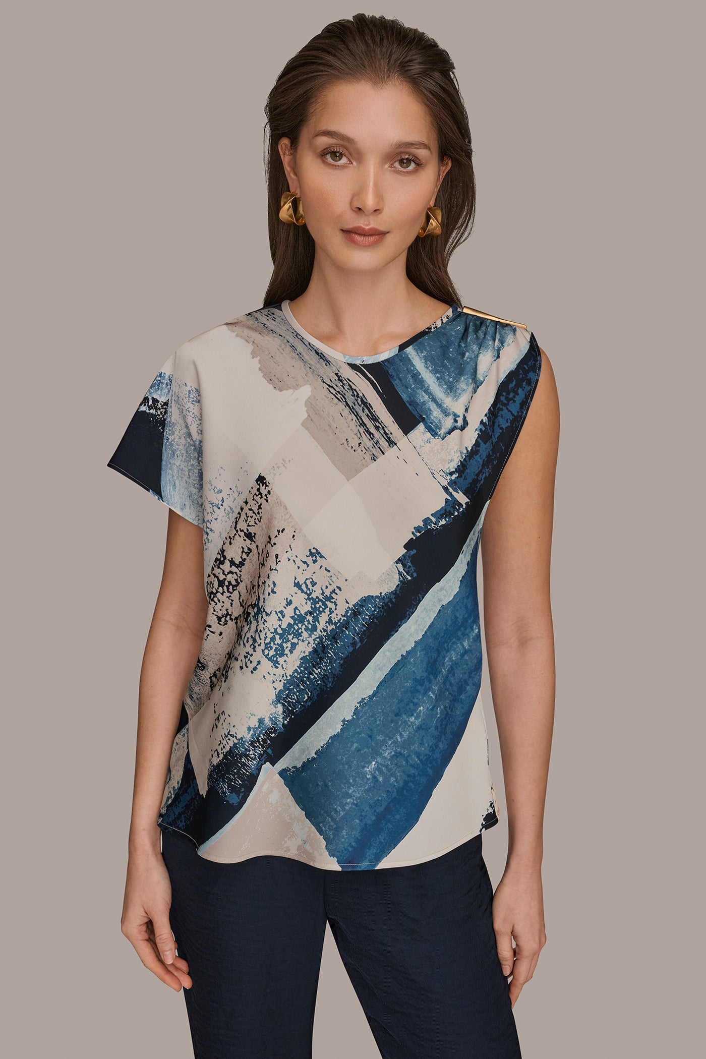 ASYMMETRICAL SHOULDER BLOUSE | View 1 | Tops