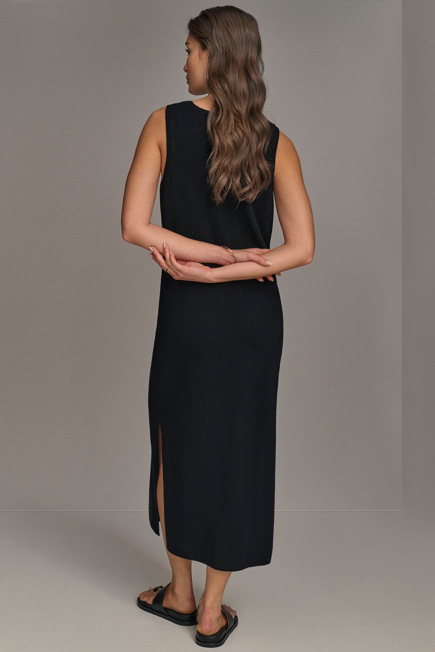 CASHMERE TANK DRESS | View 2 | Black Dresses