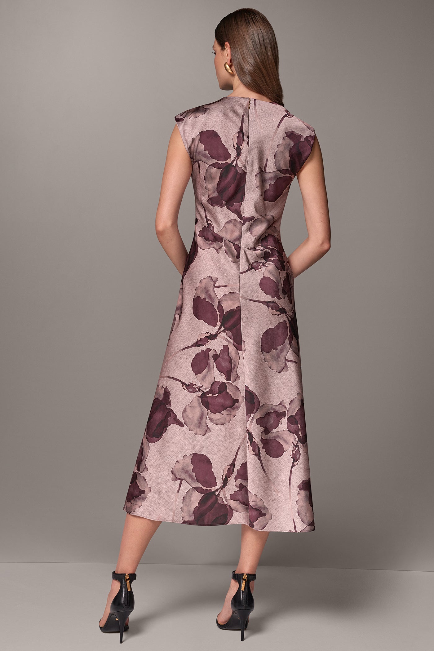 FLORAL TWIST NECK MIDI DRESS VIEW 3 | Dresses & Jumpsuits