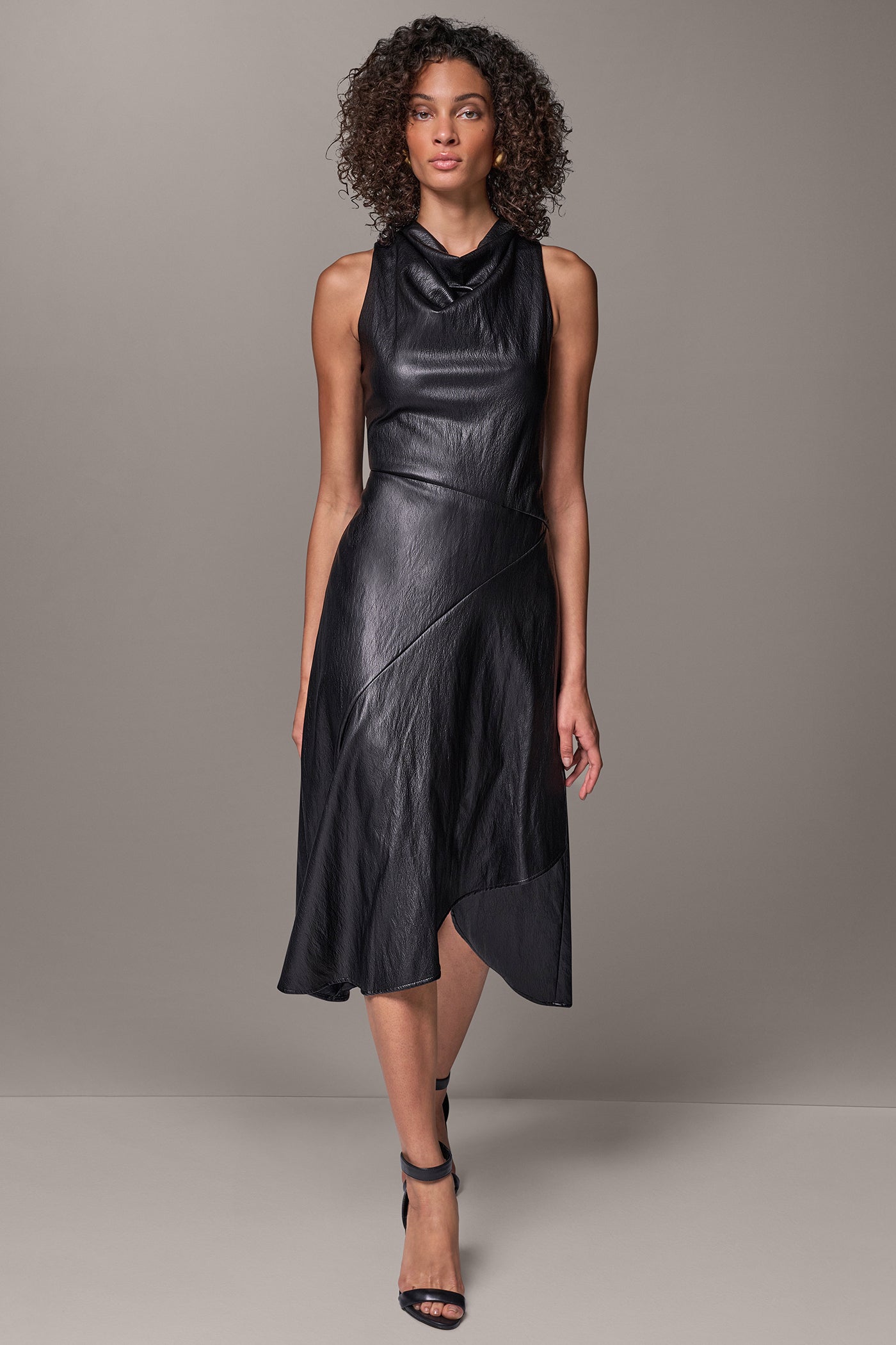 COWL NECK MIDI DRESS VIEW 5