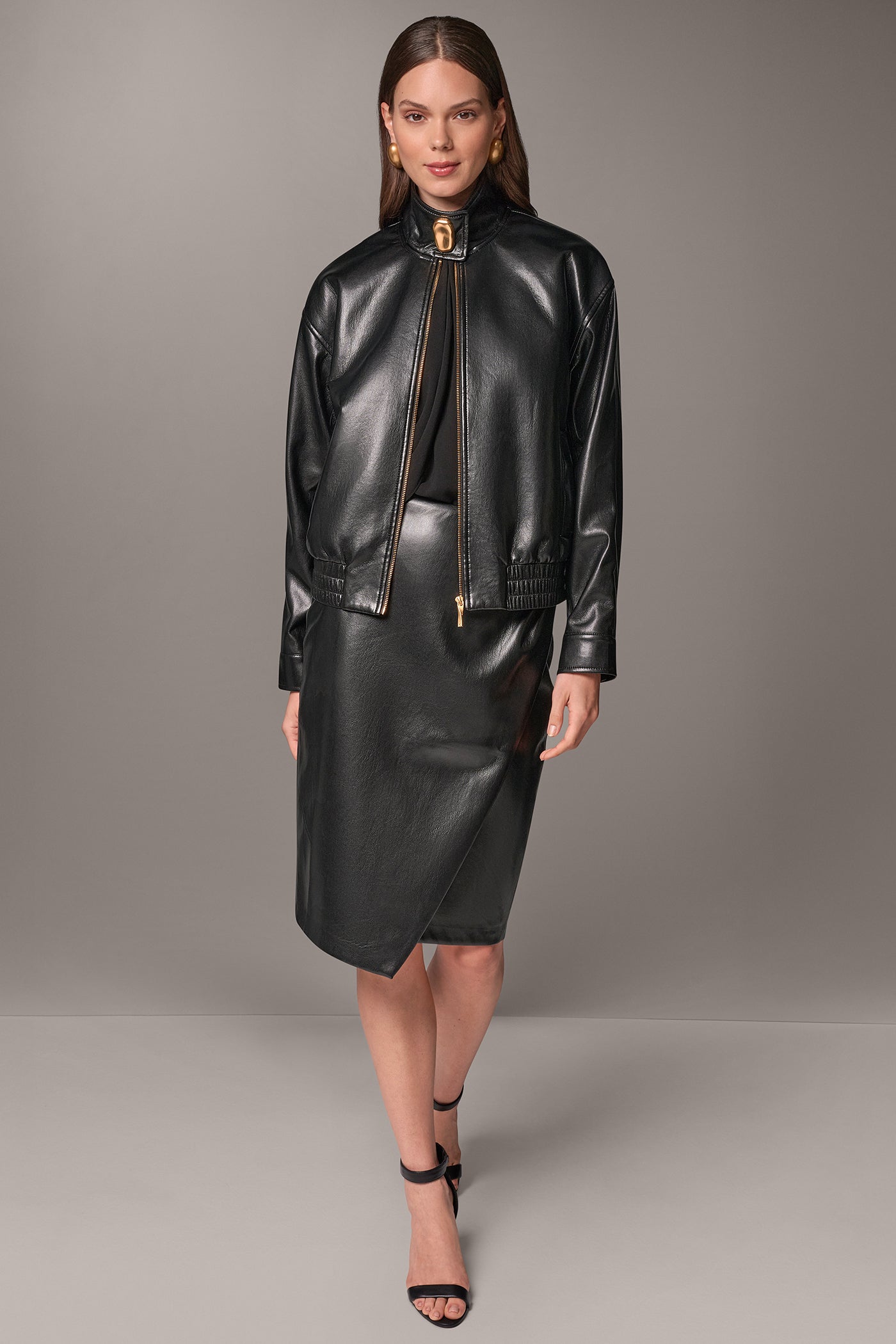 GOLD ACCENT STAND COLLAR JACKET VIEW 12 | Holiday Collection