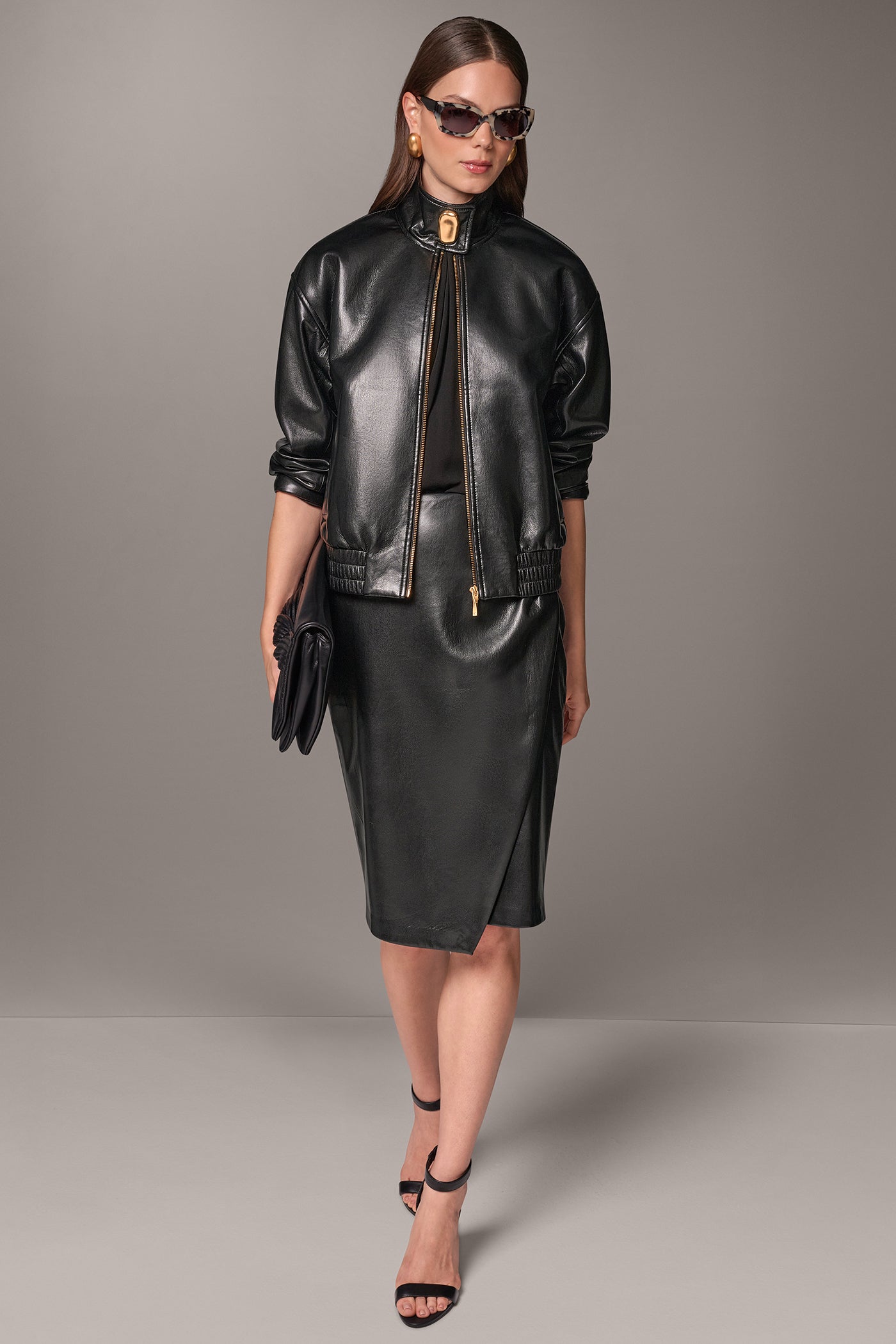 GOLD ACCENT STAND COLLAR JACKET VIEW 9 | Holiday Collection