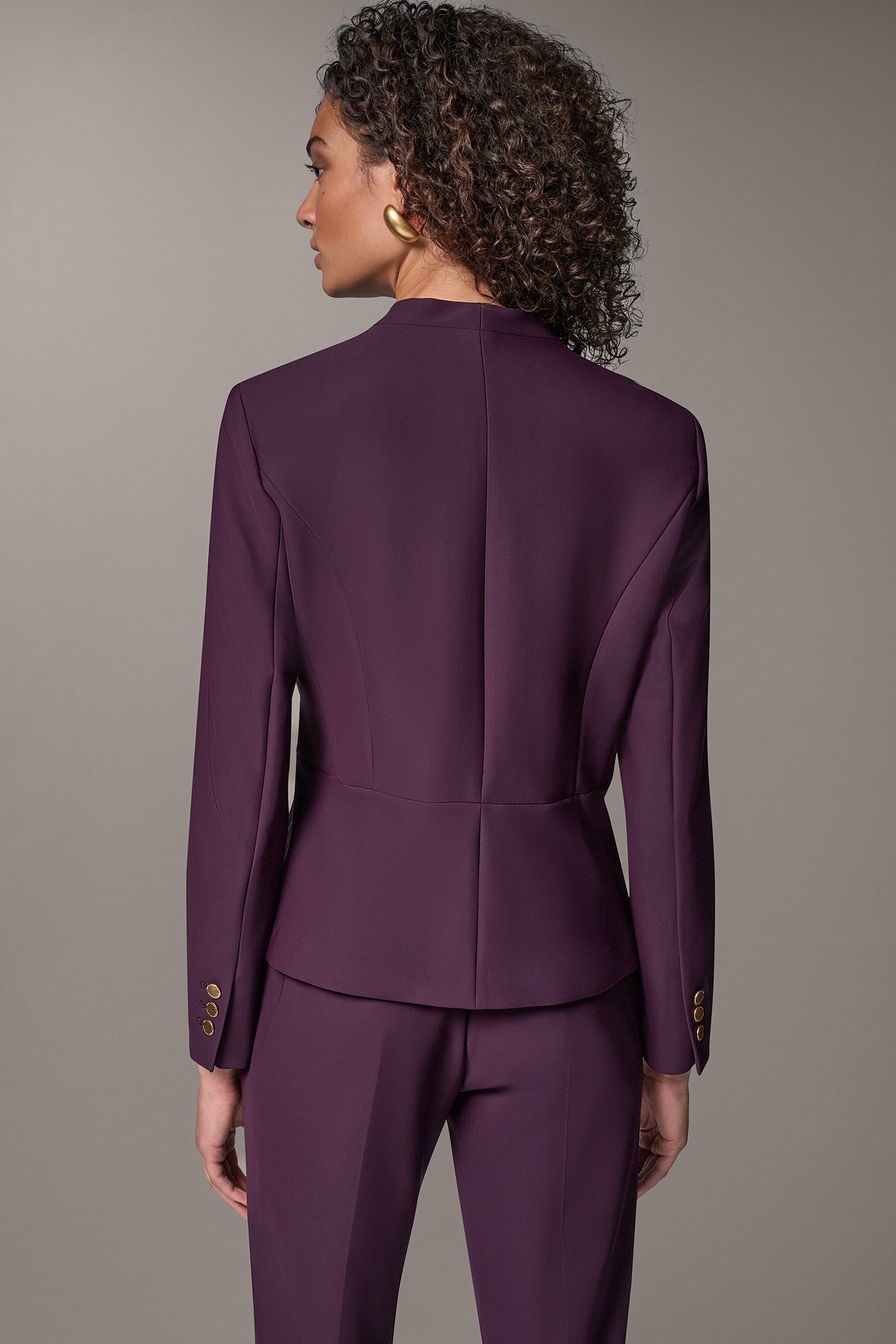 GOLD BAR WRAP BLAZER VIEW 3