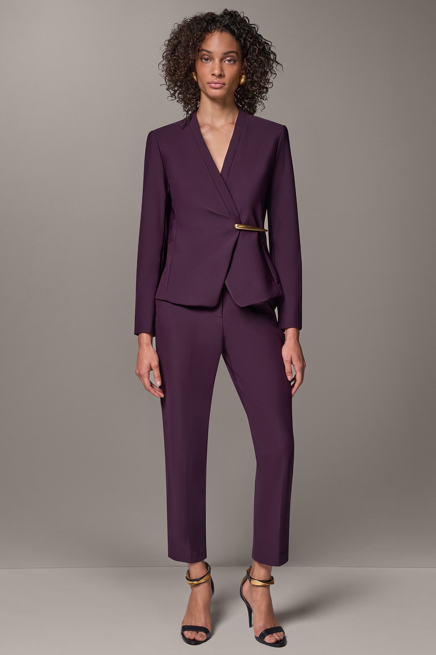 GOLD BAR WRAP BLAZER VIEW 7