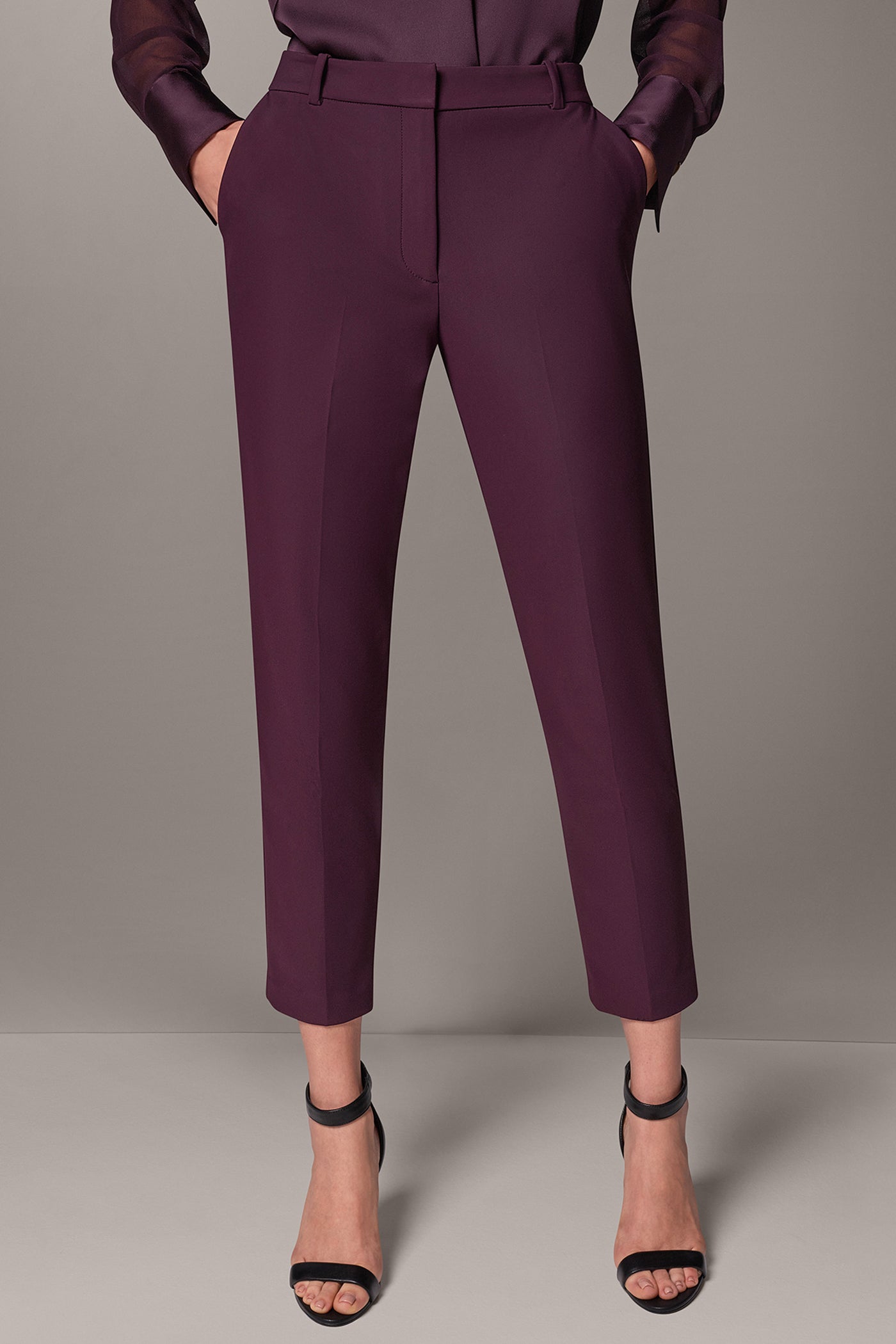 HIGH-RISE STRAIGHT-LEG ANKLE PANT VIEW 1
