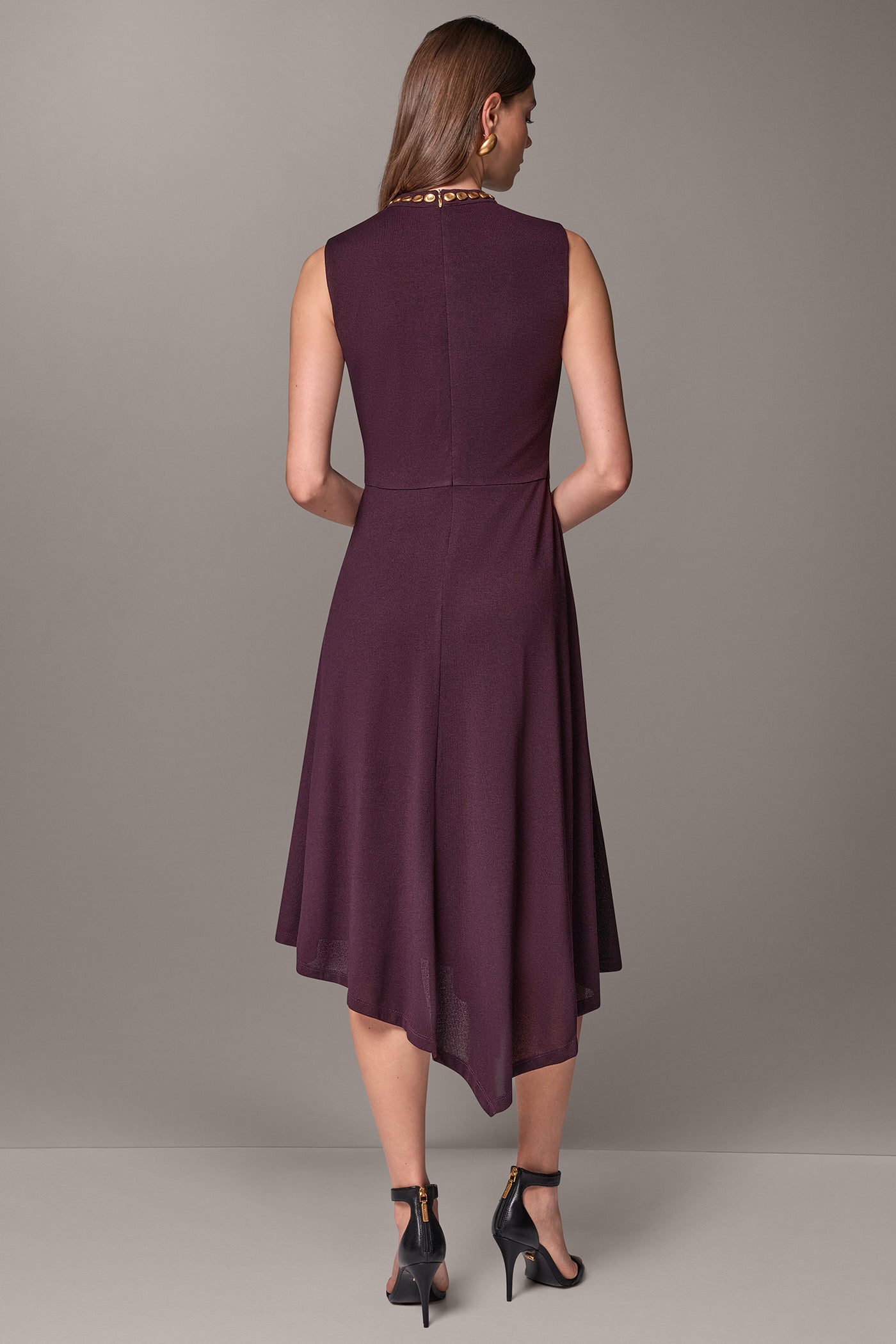 ASYMMETRIC STUD MIDI DRESS VIEW 4