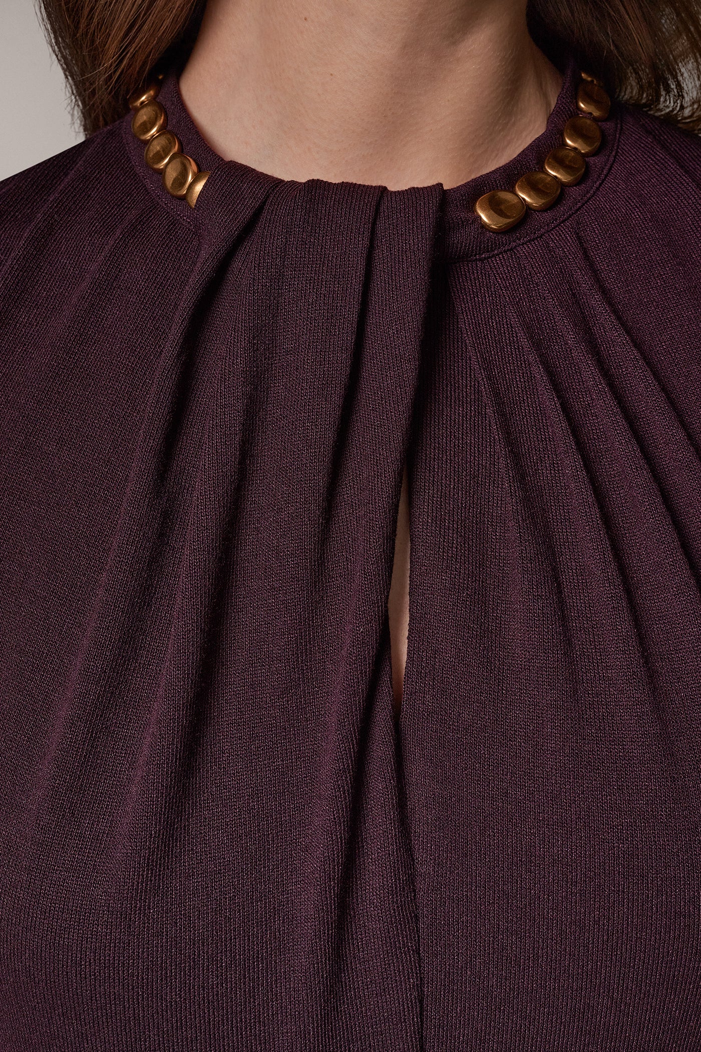 ASYMMETRIC STUD MIDI DRESS VIEW 7