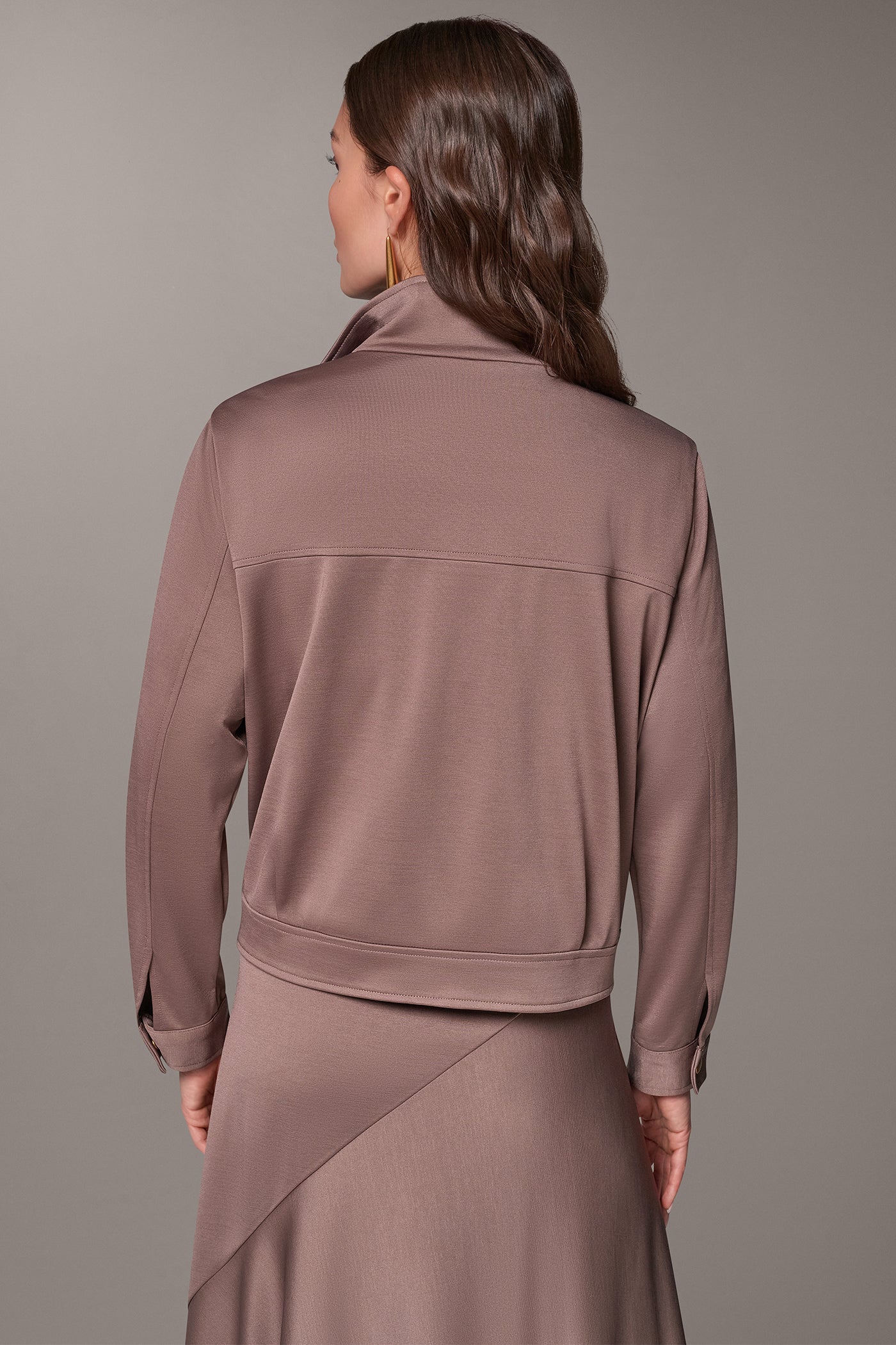 CROPPED FUNNEL NECK JACKET VIEW 3