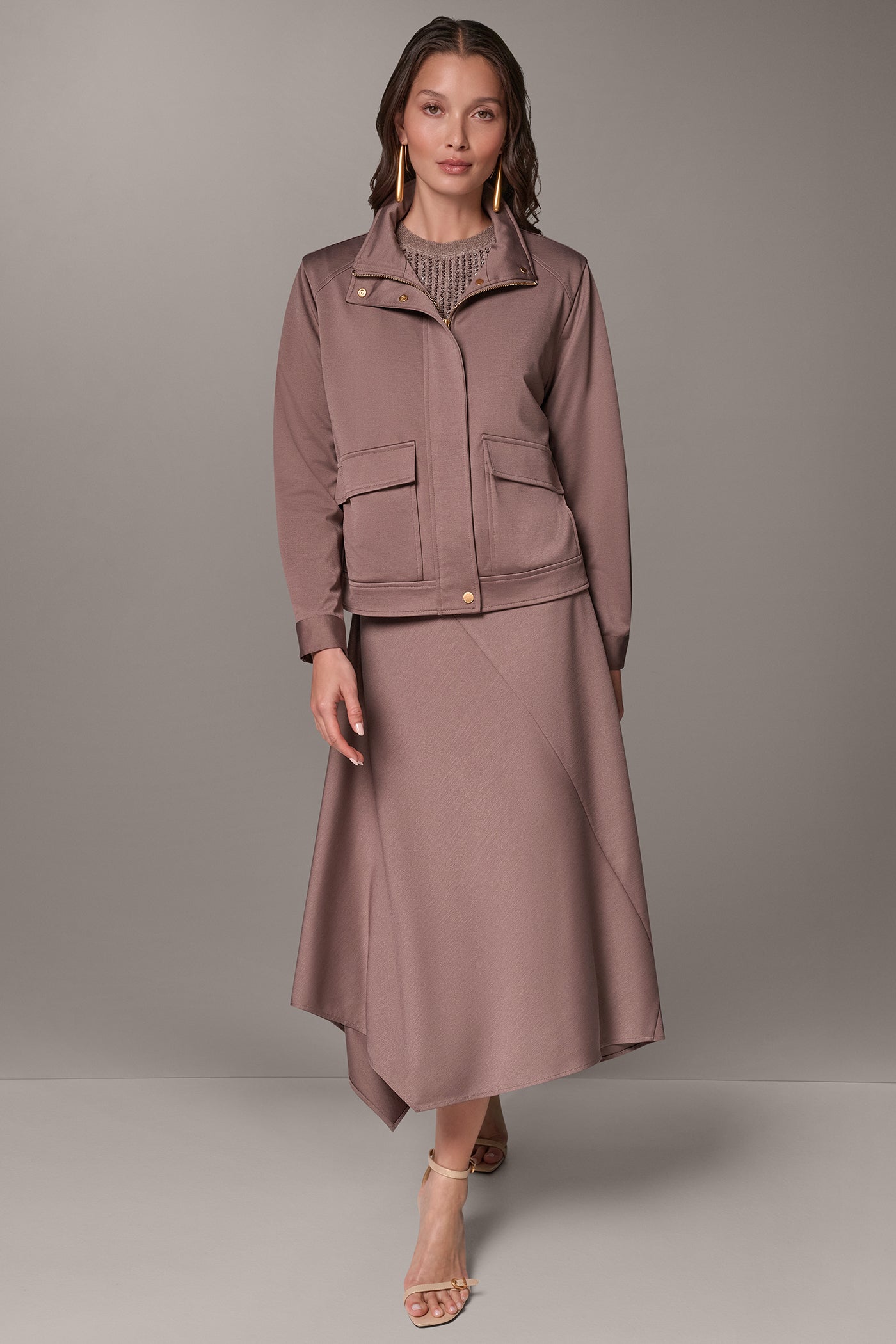 CROPPED FUNNEL NECK JACKET VIEW 9