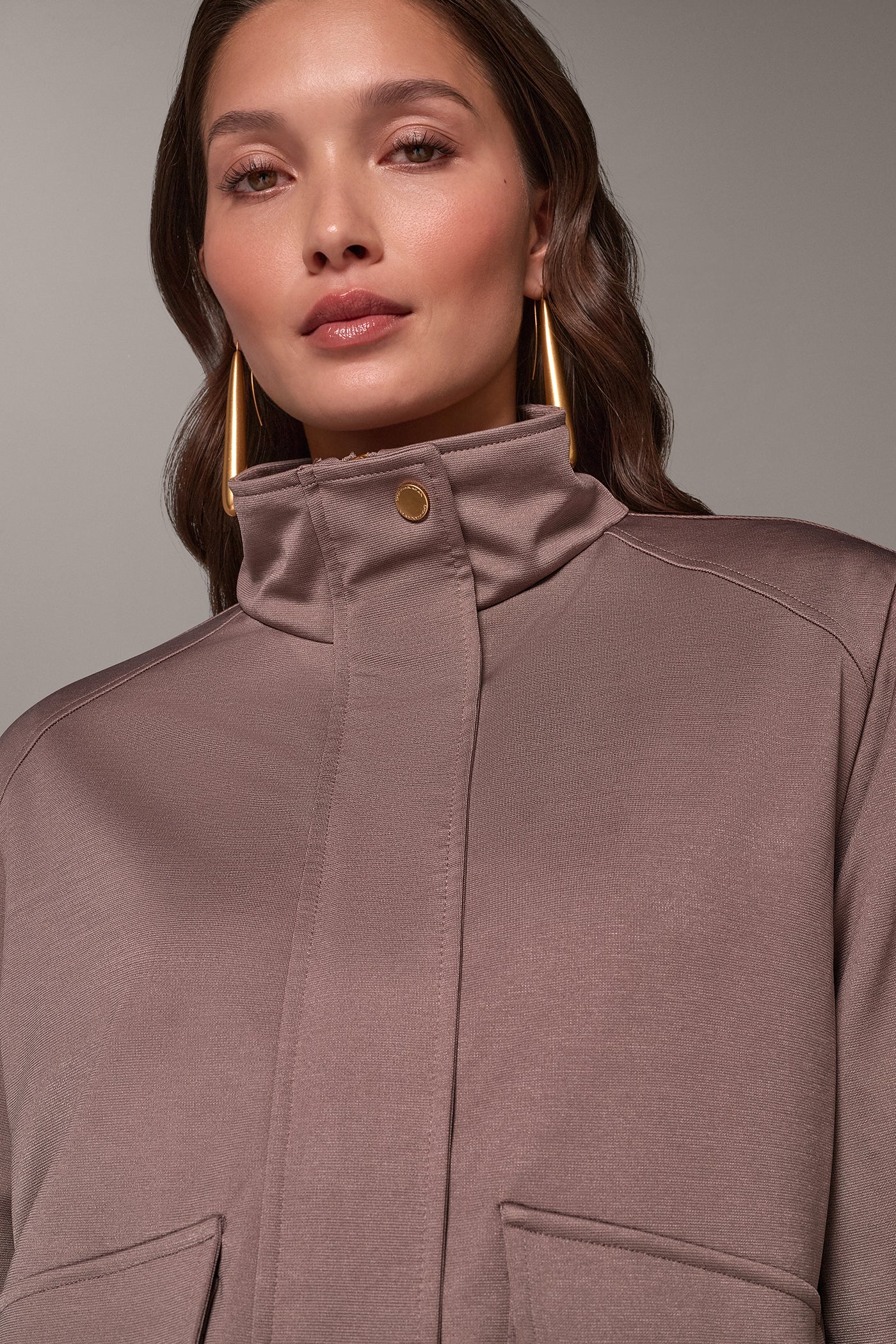 CROPPED FUNNEL NECK JACKET VIEW 5