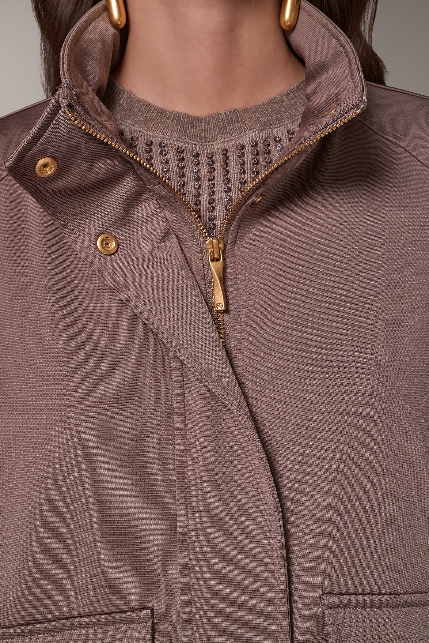 CROPPED FUNNEL NECK JACKET VIEW 7