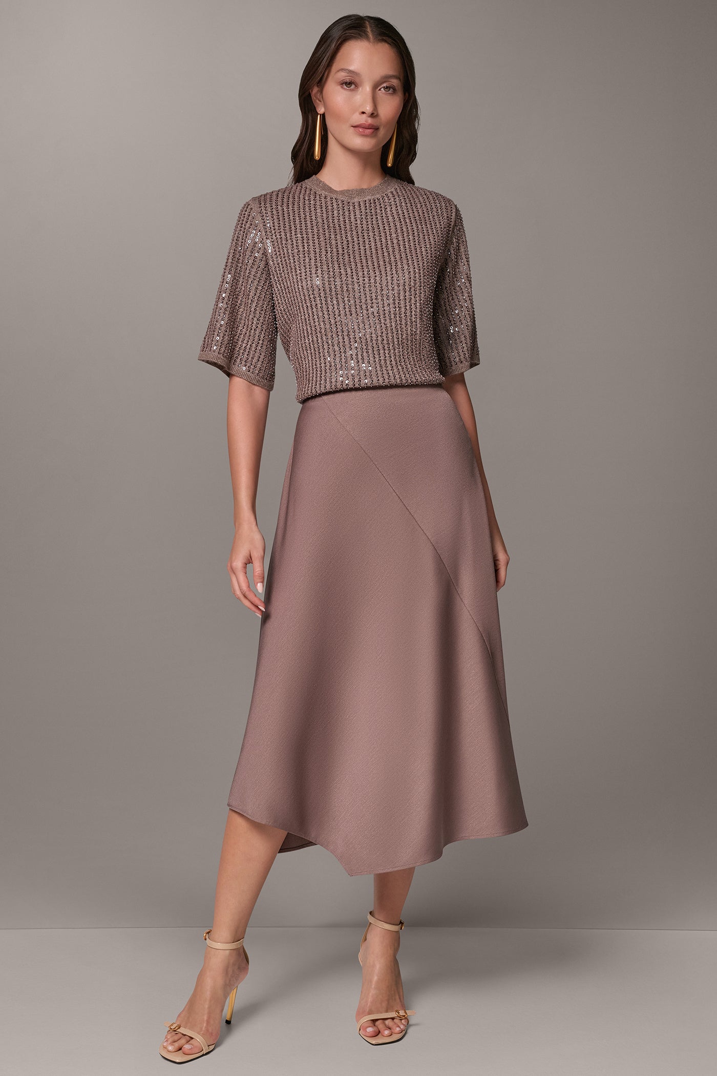 ANGLE HEM MIDI SKIRT VIEW 7