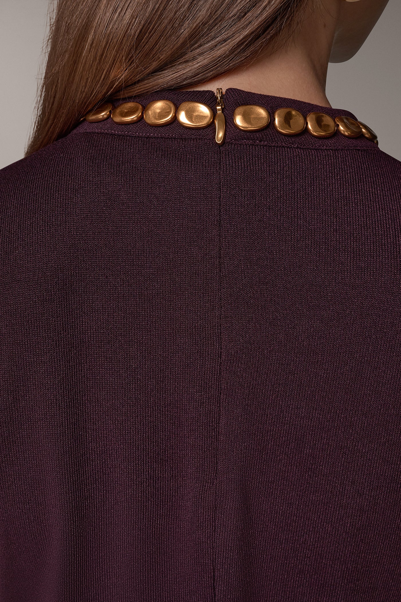 GOLD BEAD CROSS-FRONT BLOUSE VIEW 7