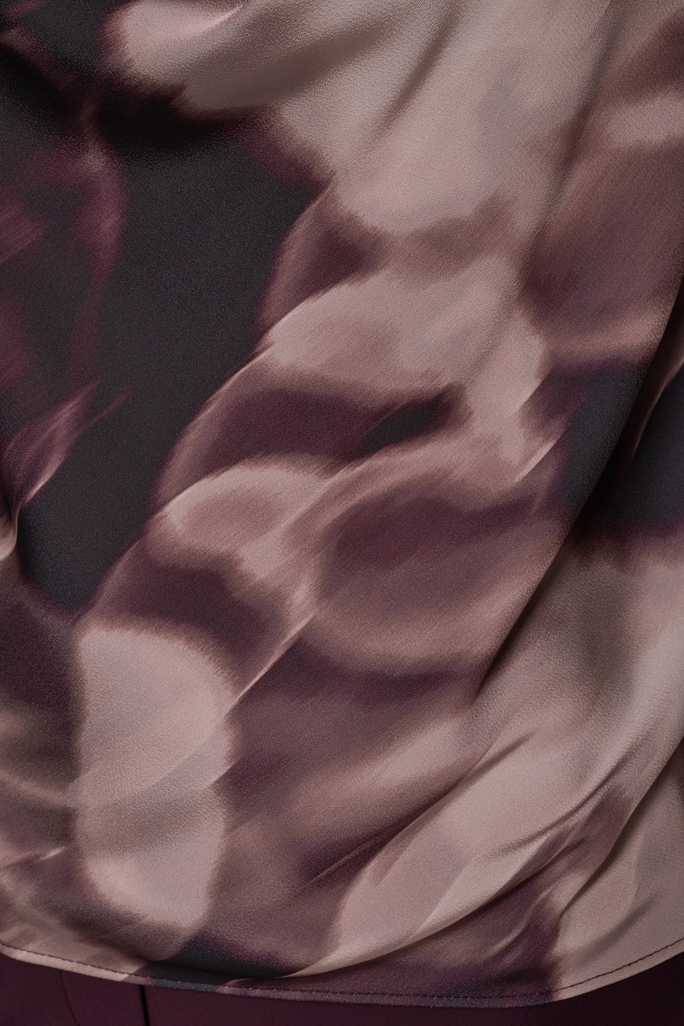 SATIN FLORAL COWL NECK BLOUSE VIEW 7