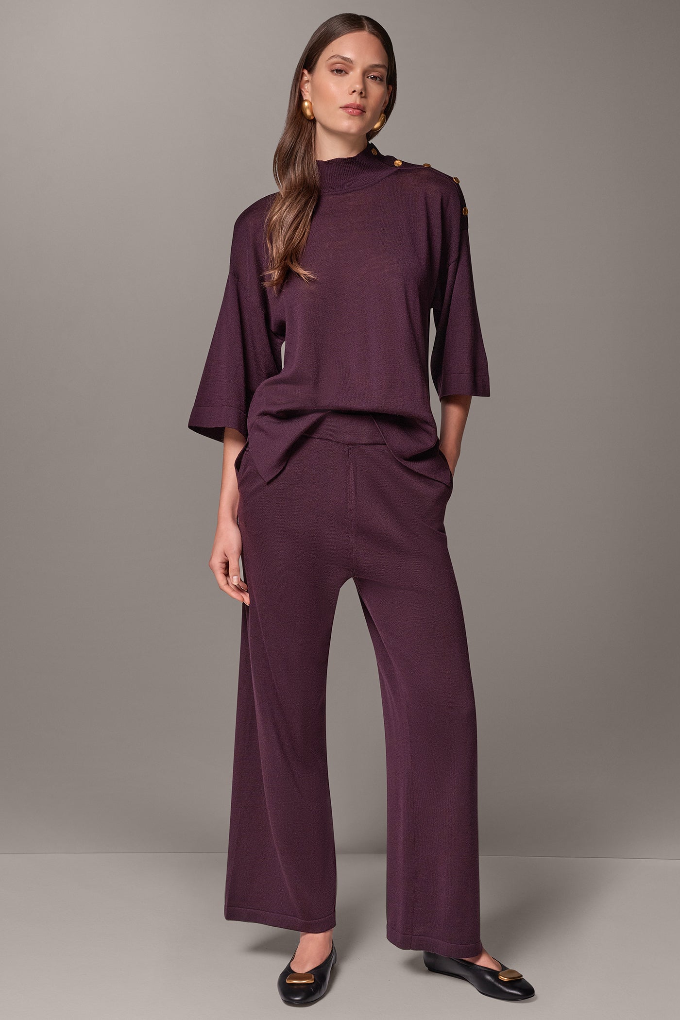 WOOL WIDE-LEG SWEATER PANT VIEW 5