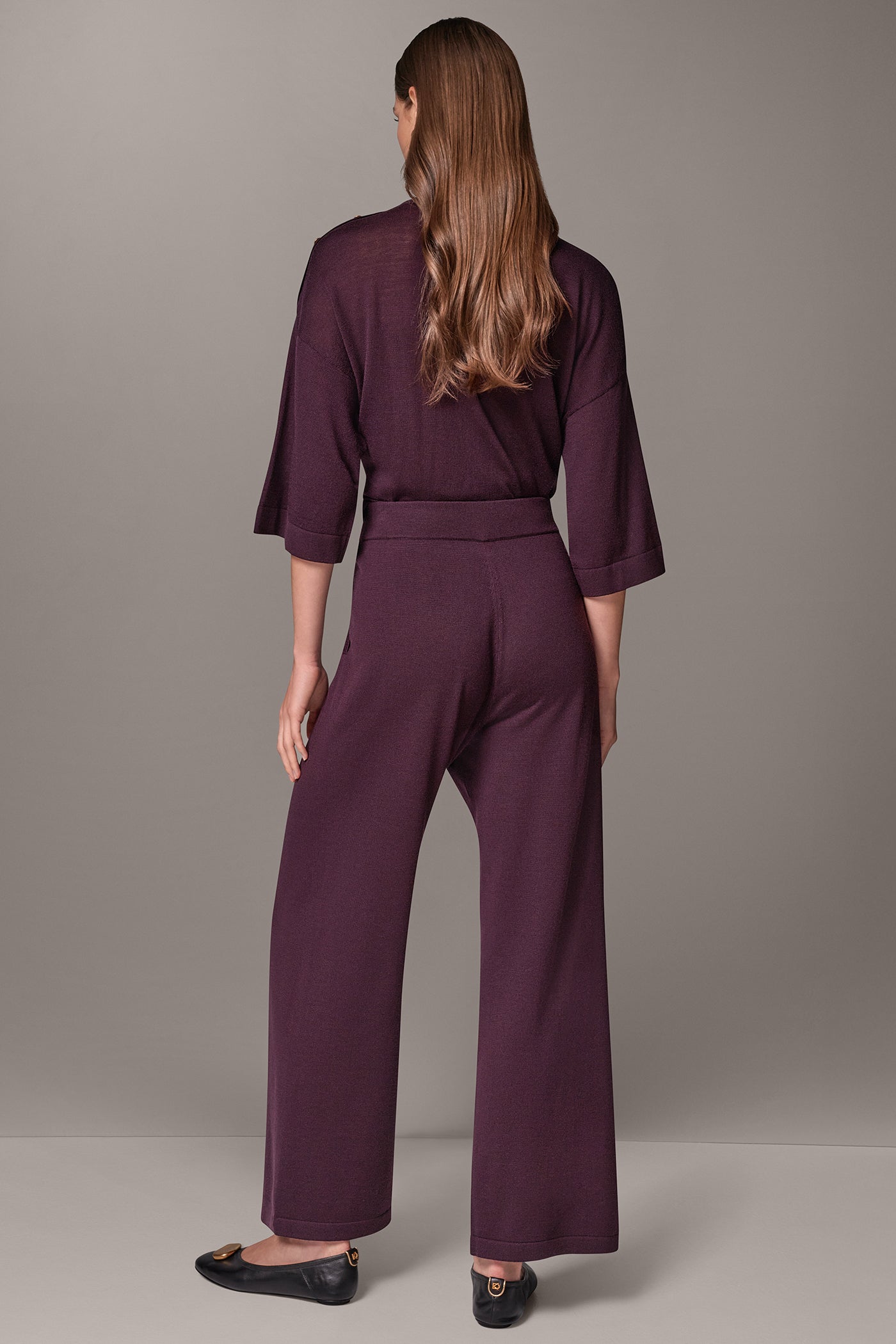 WOOL WIDE-LEG SWEATER PANT VIEW 6