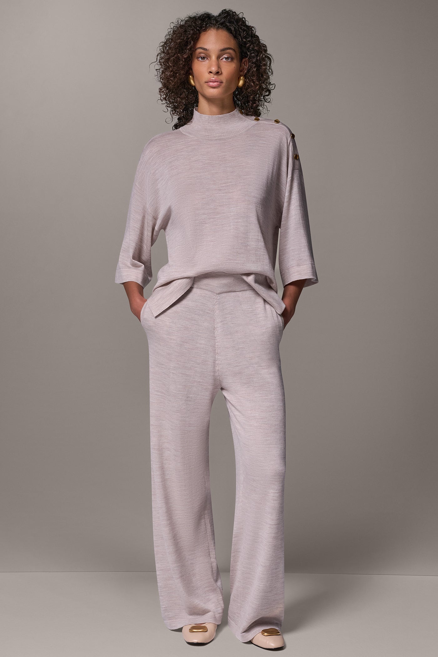 WOOL WIDE-LEG SWEATER PANT VIEW 6