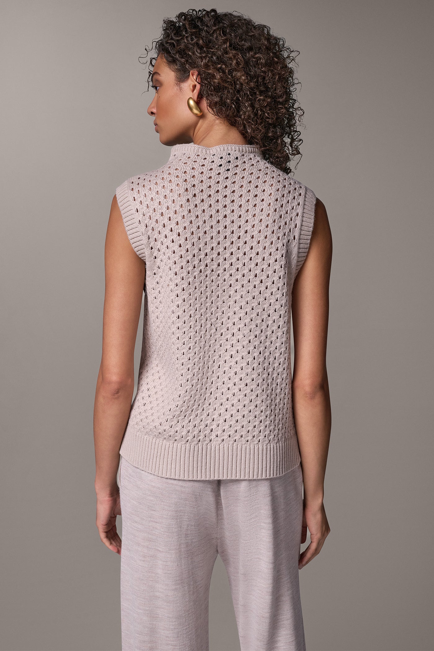 GOLD RING OPEN-STITCH SWEATER VIEW 3