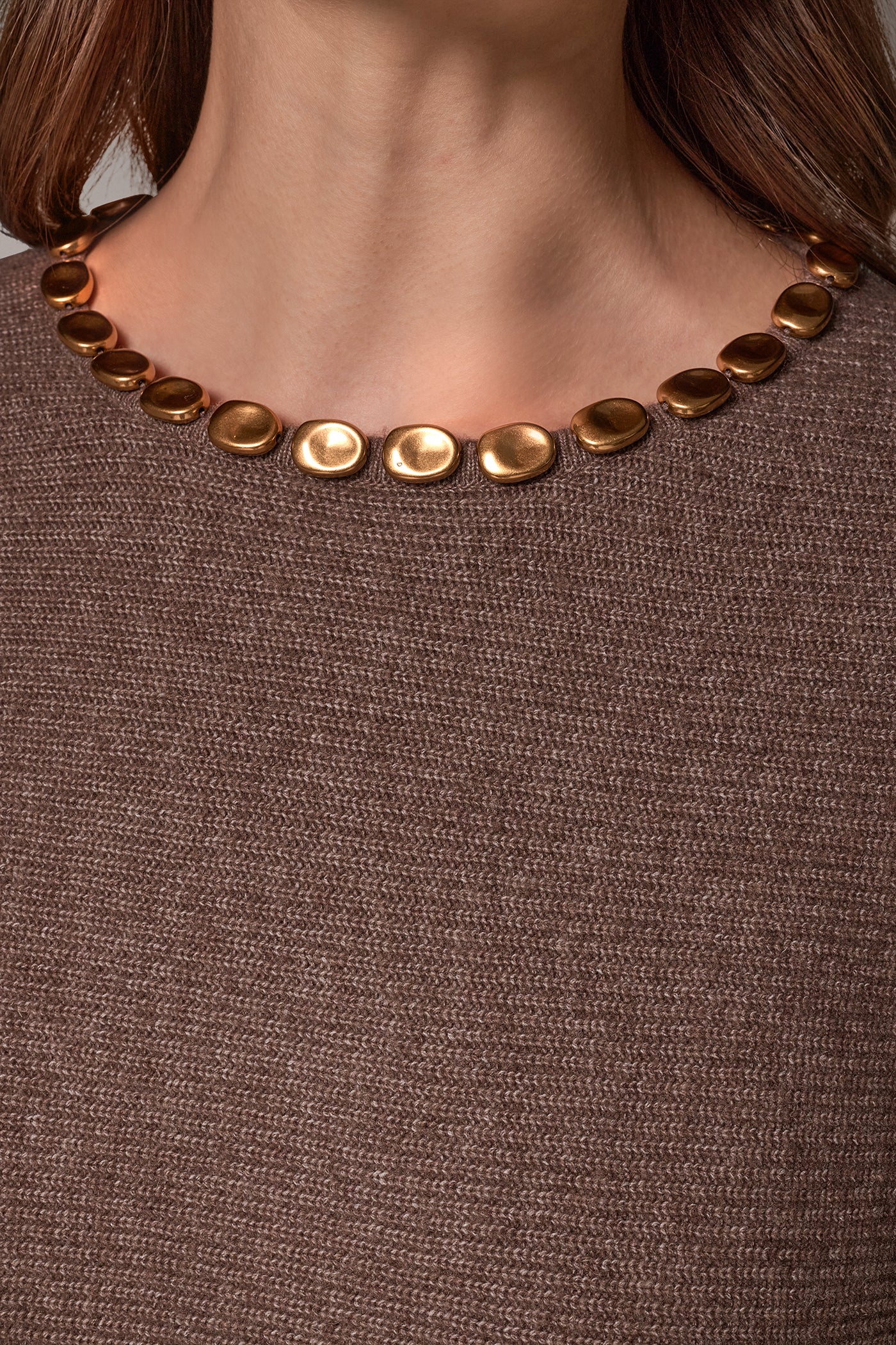 GOLD BEAD SHAKER STITCH SWEATER VIEW 5