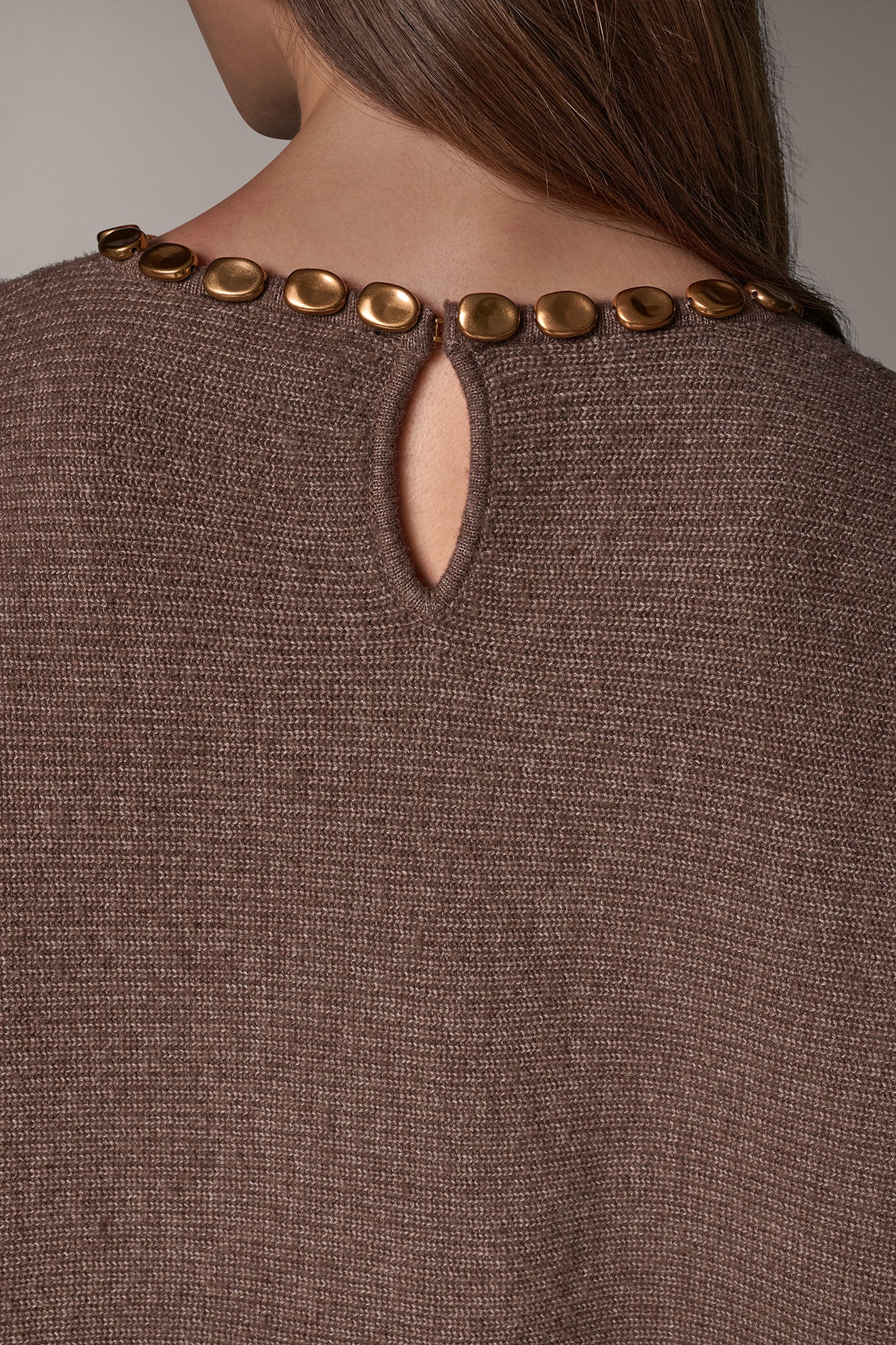 GOLD BEAD SHAKER STITCH SWEATER VIEW 6