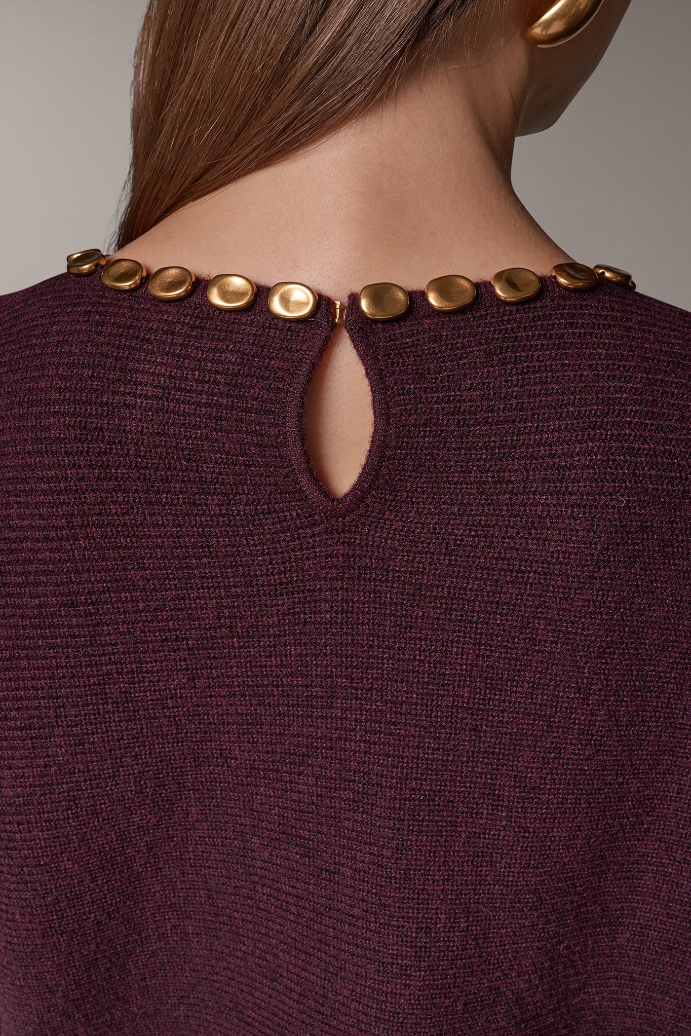 GOLD BEAD SHAKER STITCH SWEATER VIEW 5