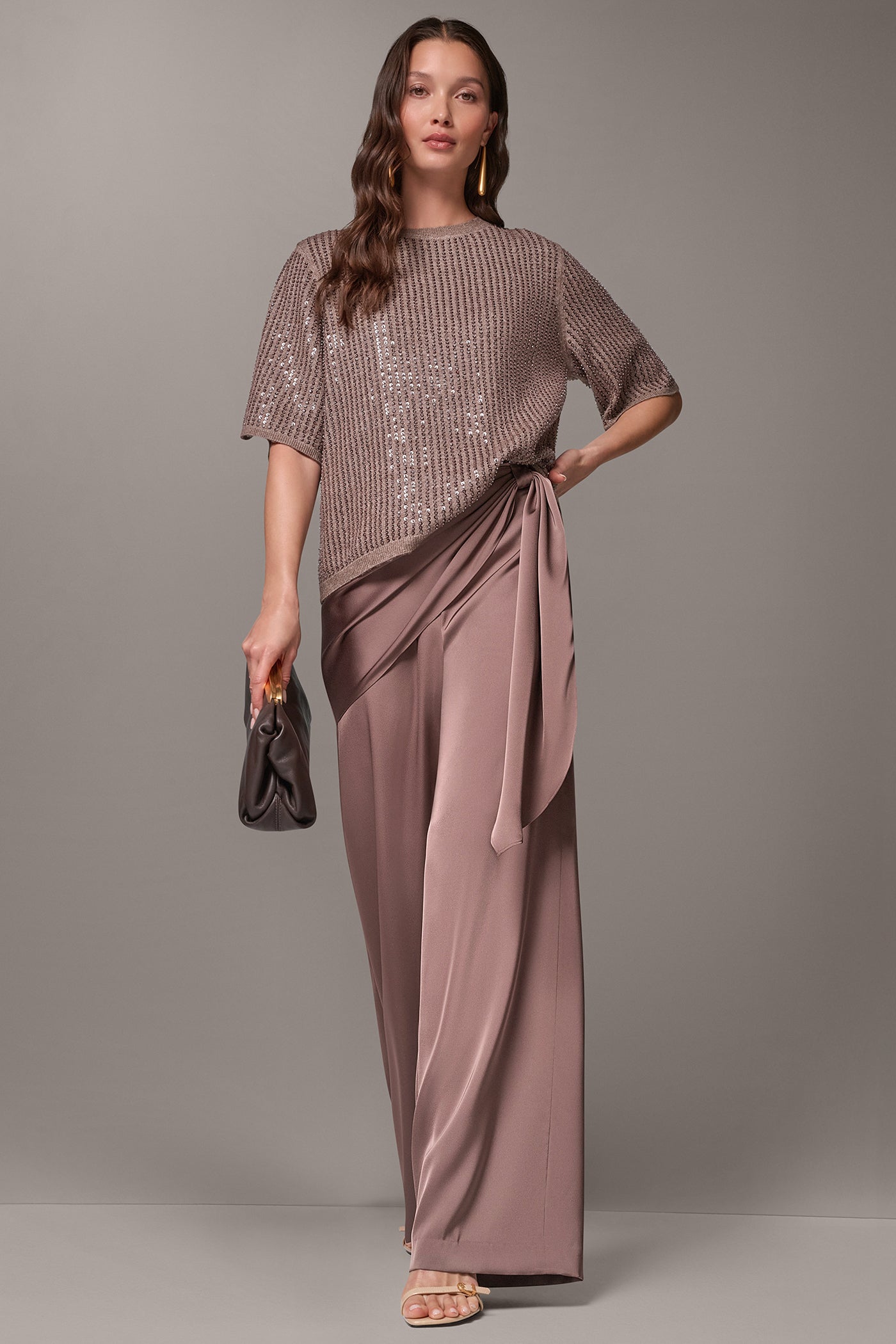ELBOW SLEEVE SEQUIN SWEATER VIEW 6