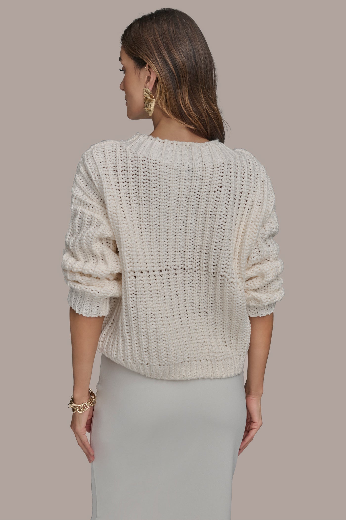 OPEN STITCH DOLMAN SWEATER VIEW 2 | Clothing