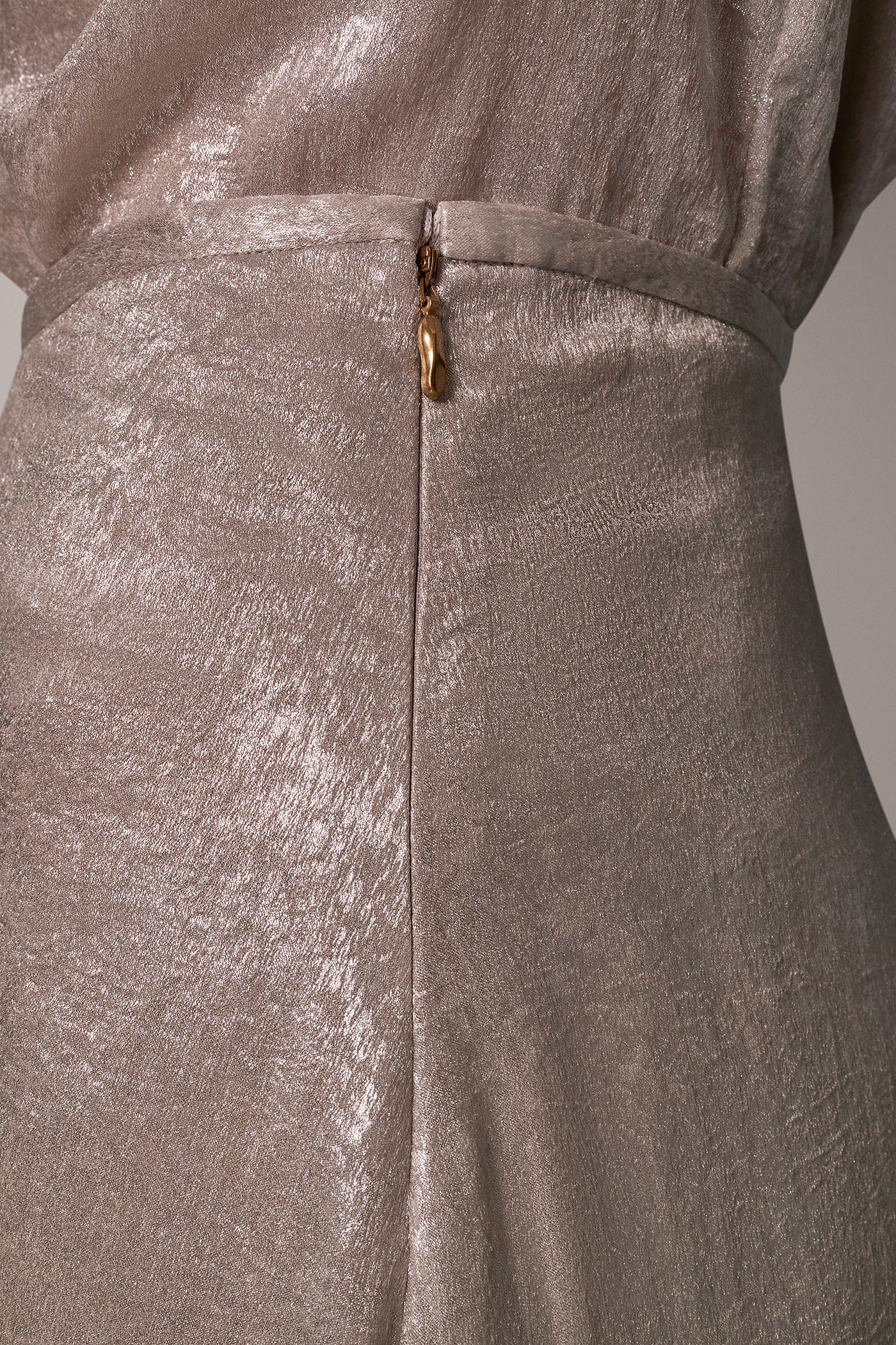 FOIL A-LINE MIDI SKIRT VIEW 4