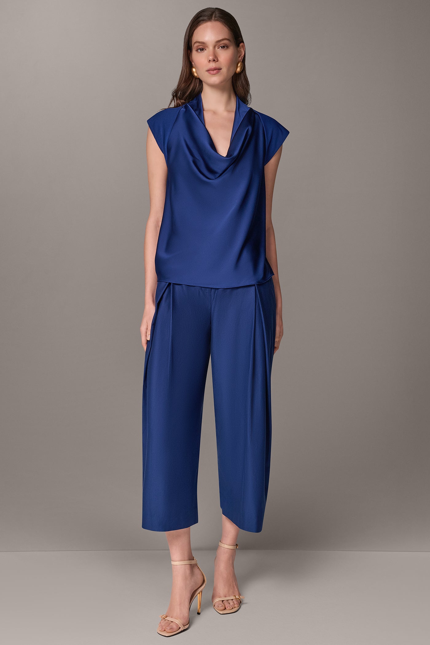MIX MEDIA COWL NECK BLOUSE VIEW 7
