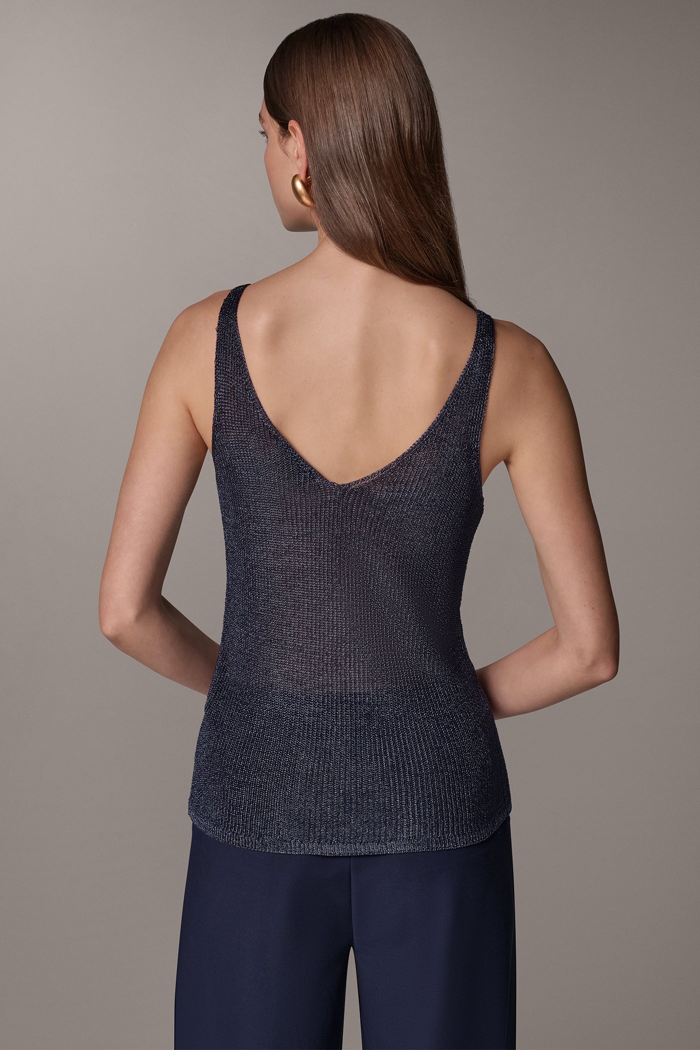 METALLIC RIB-KNIT TANK VIEW 2