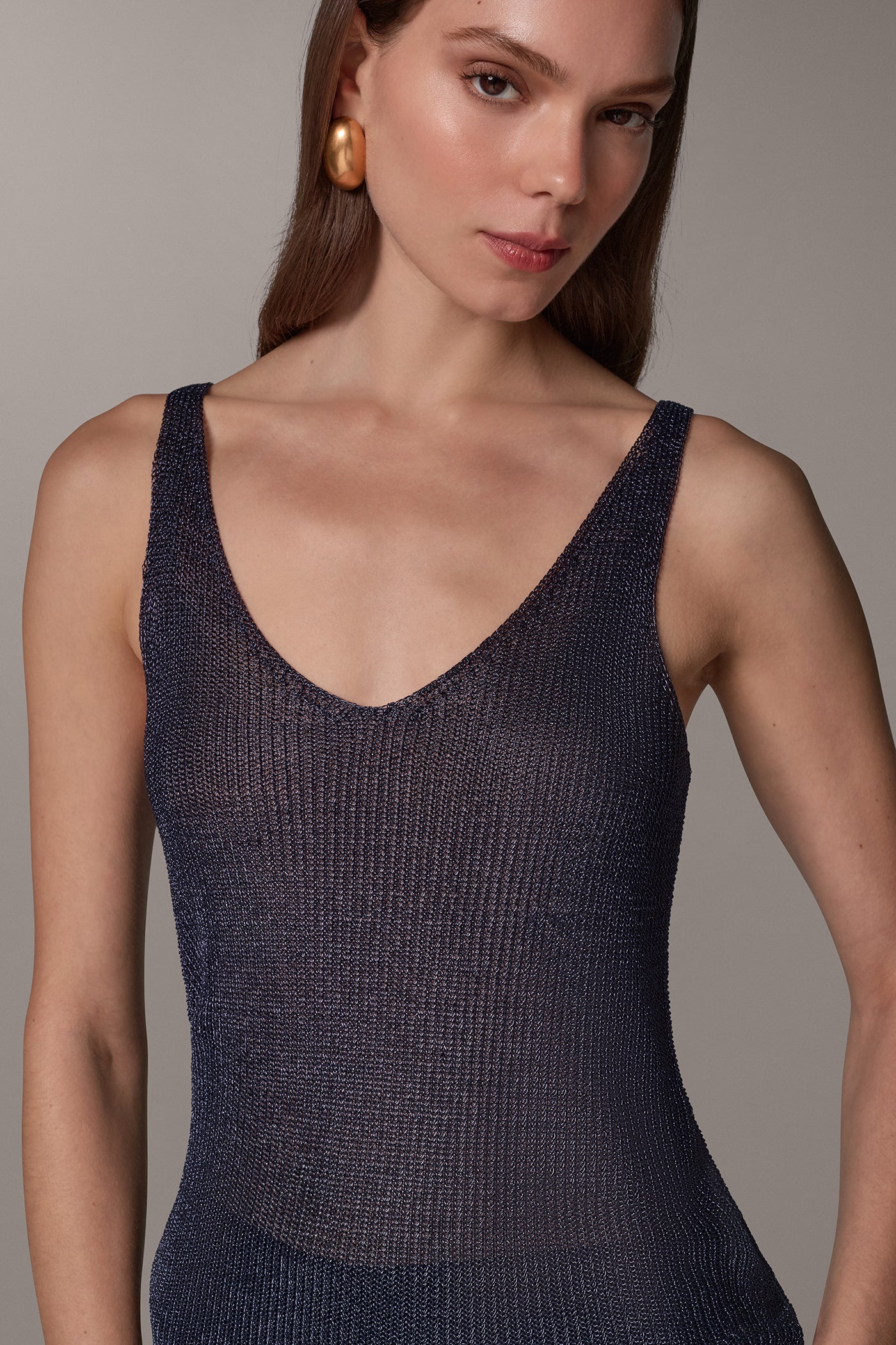 METALLIC RIB-KNIT TANK VIEW 4